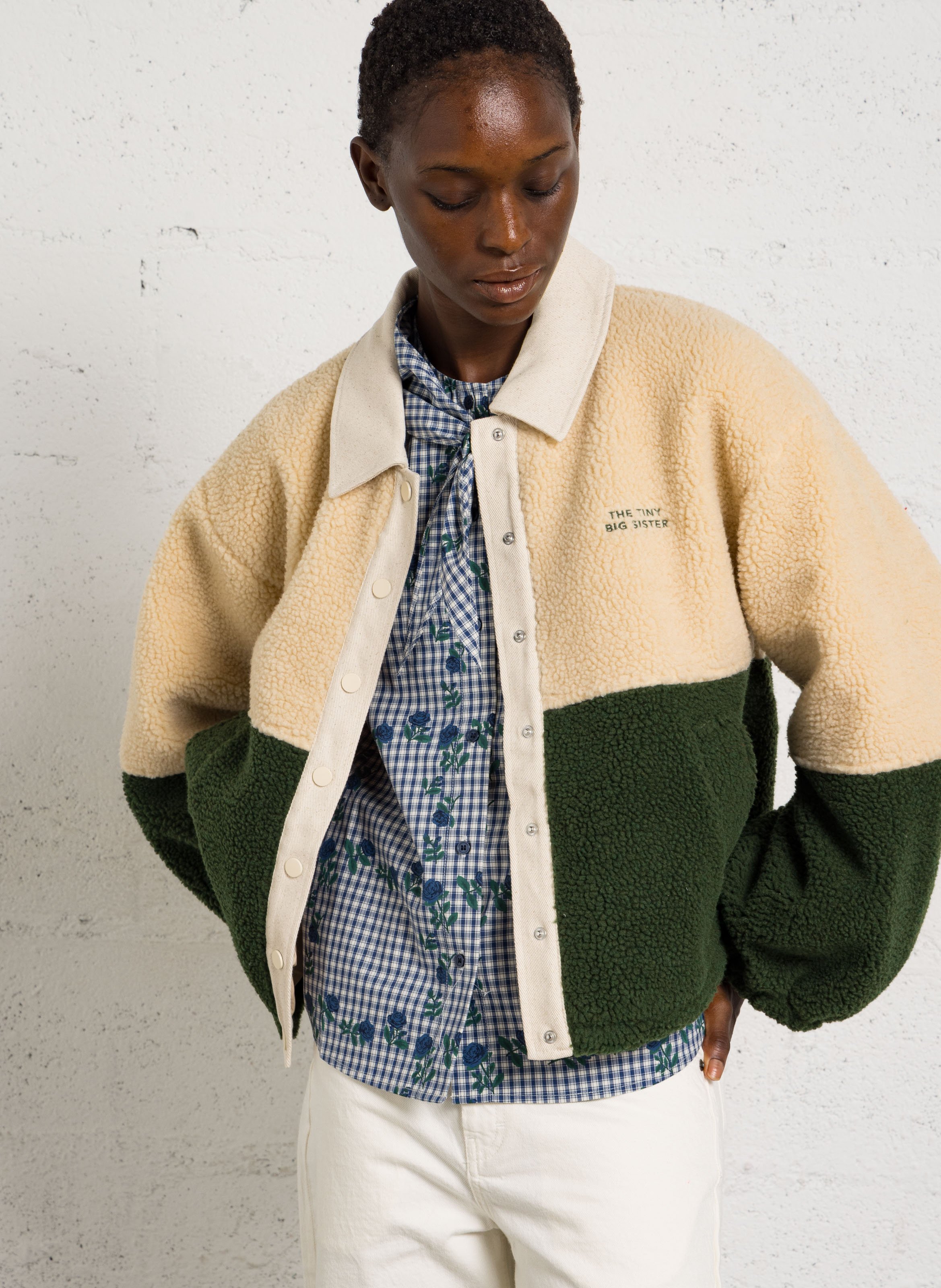 Jacket with classic collar THE TINY BIG SISTER Beige