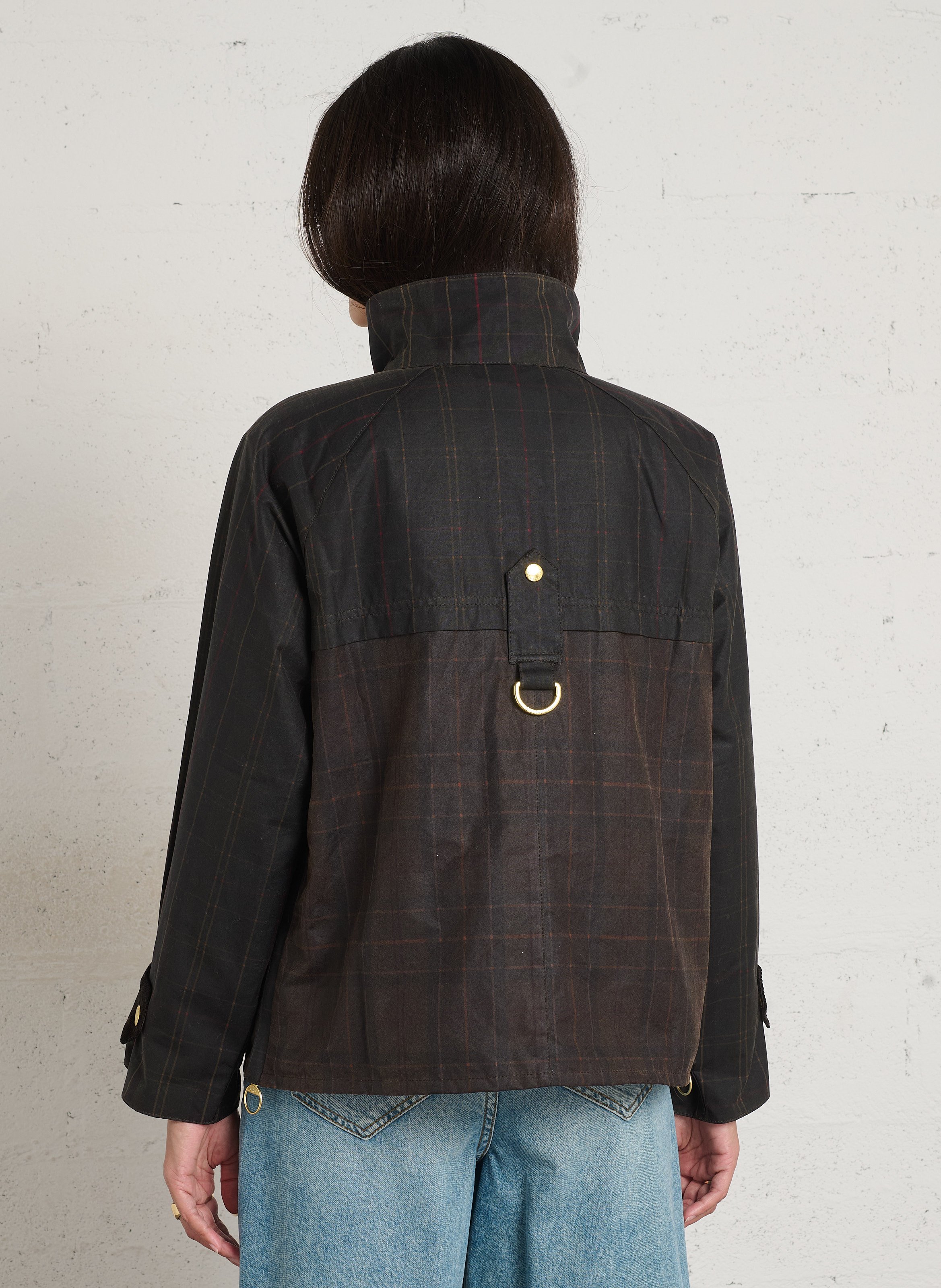 Ruime jas met opstaande kraag van katoen BARBOUR Kaki
