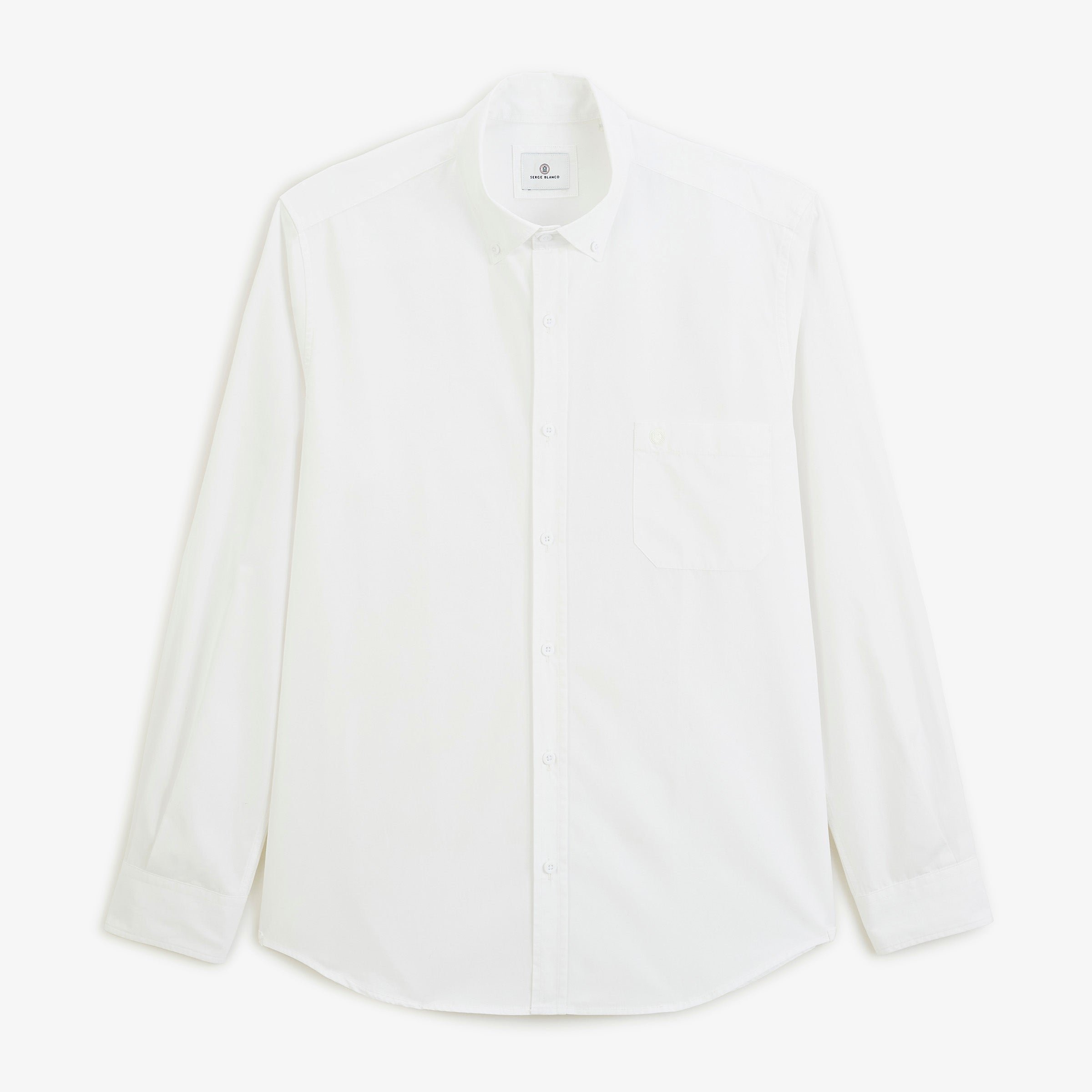 White cotton poplin long-sleeve shirt SERGE BLANCO White