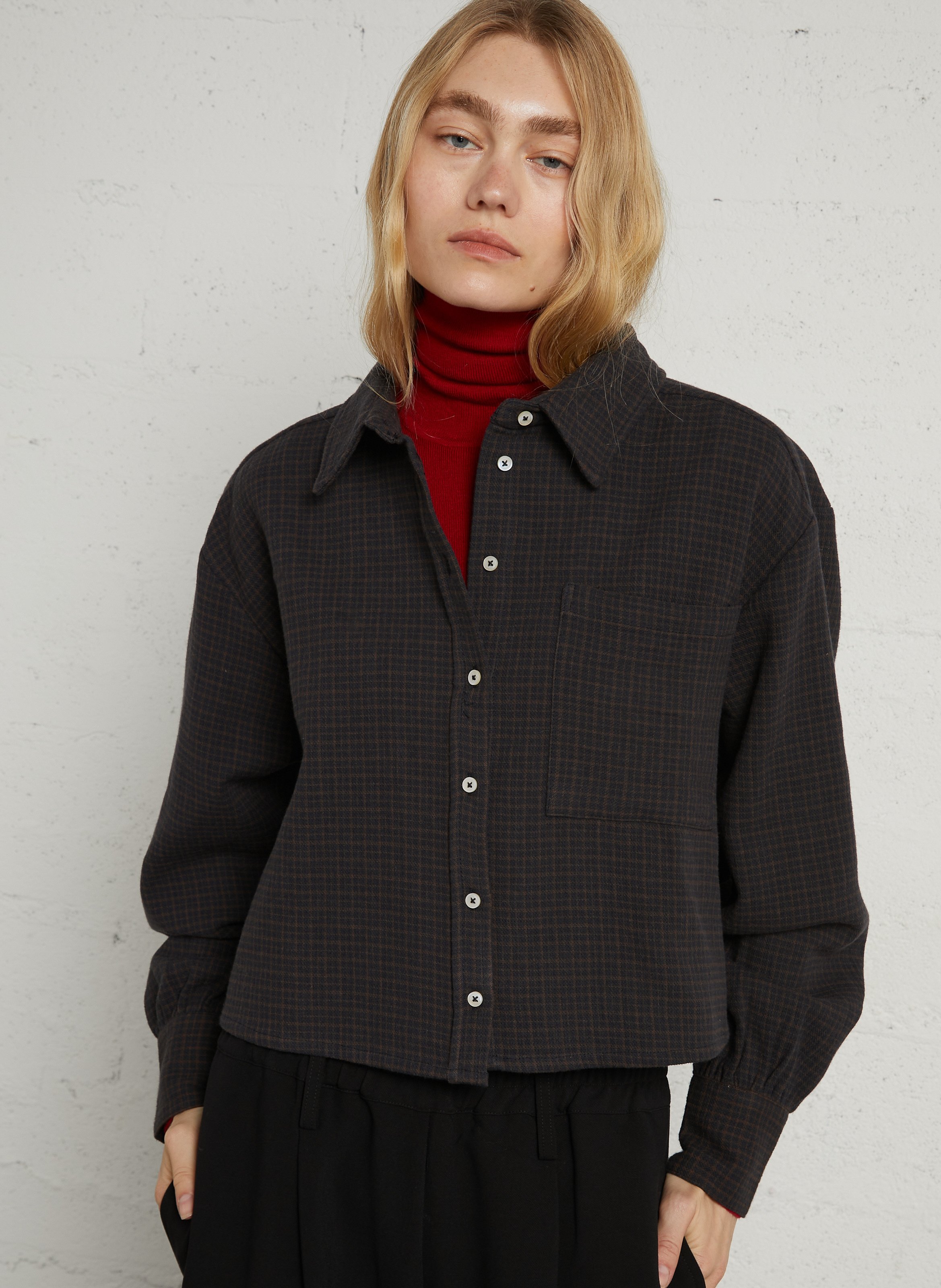 Wijde, geruite blouse AME ANTWERP