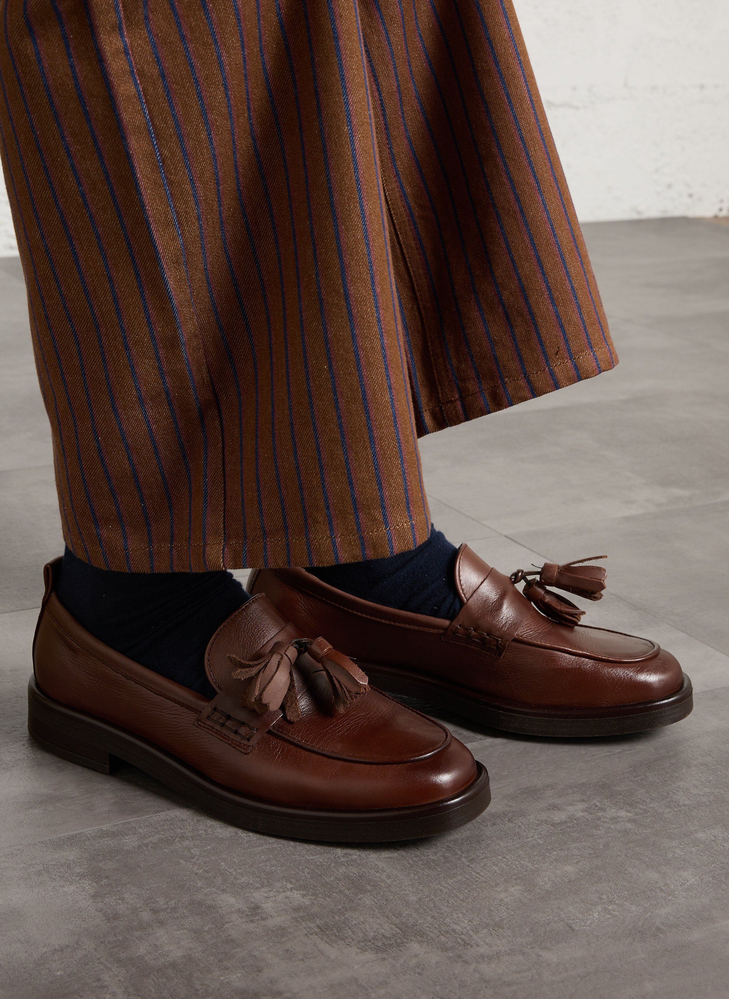 Leder-Mokassins PAVEMENT Braun