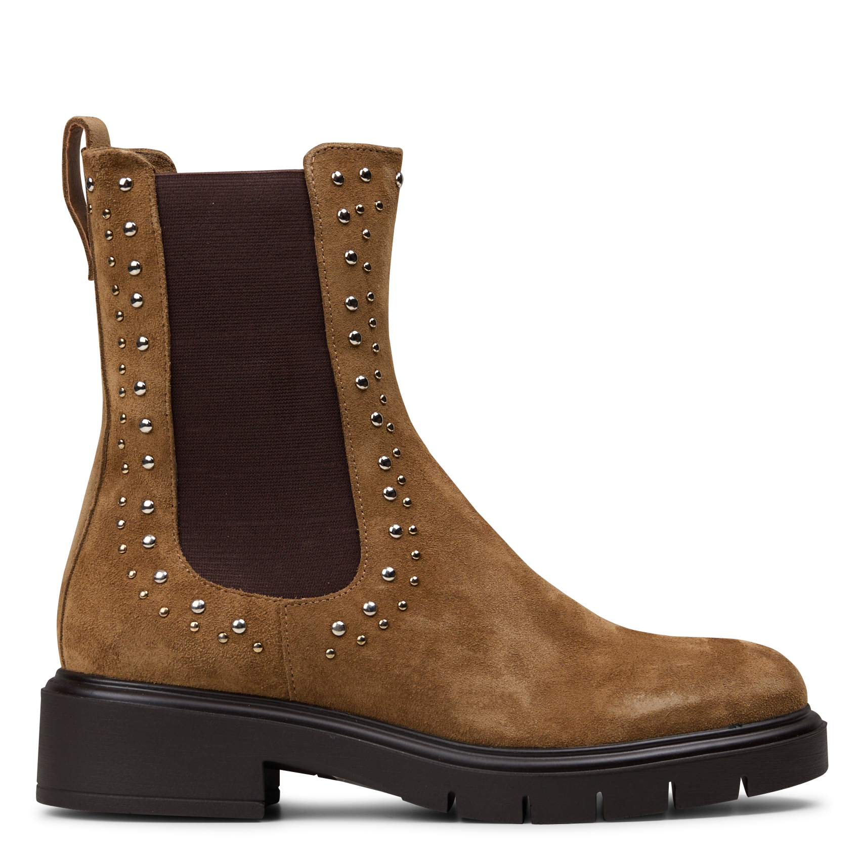 Studs enkellaarsjes van suèdeleer JB MARTIN Beige