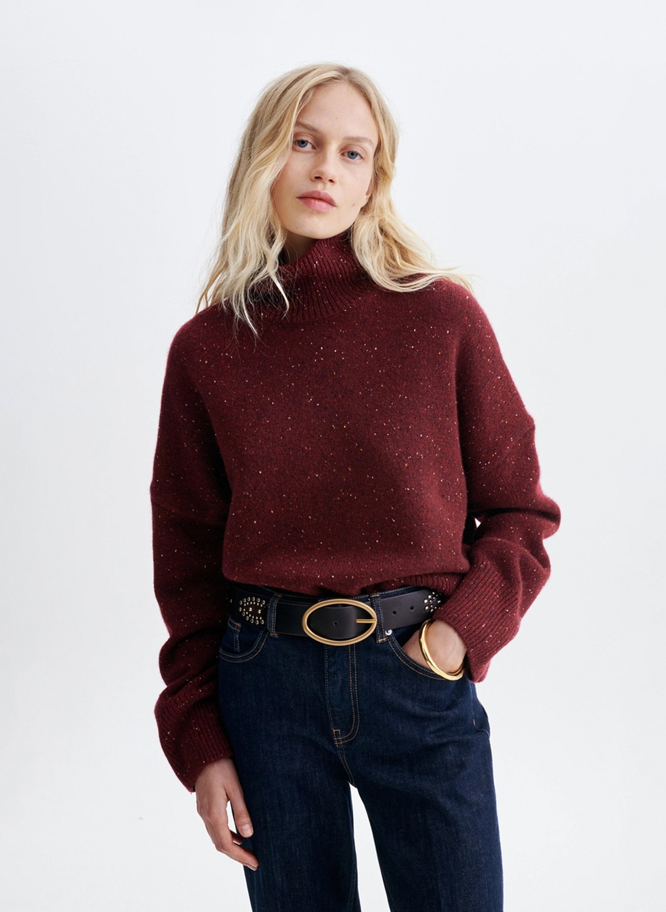 Weiter Kaschmirpullover mit Stehkragen VANESSA BRUNO