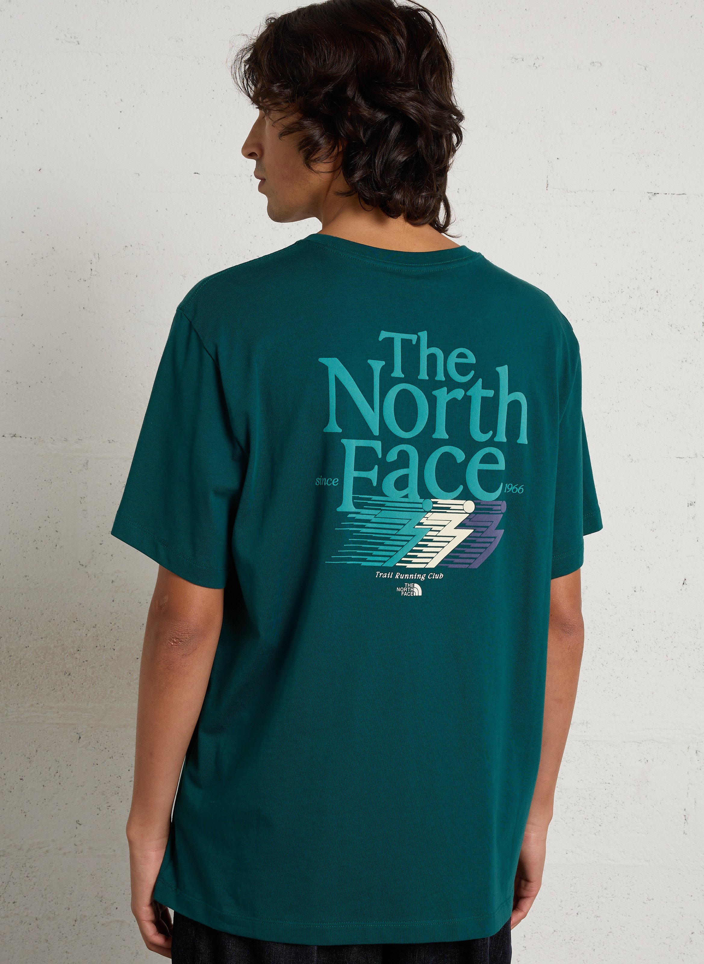 Tee-shirt droit col rond en coton THE NORTH FACE Bleu