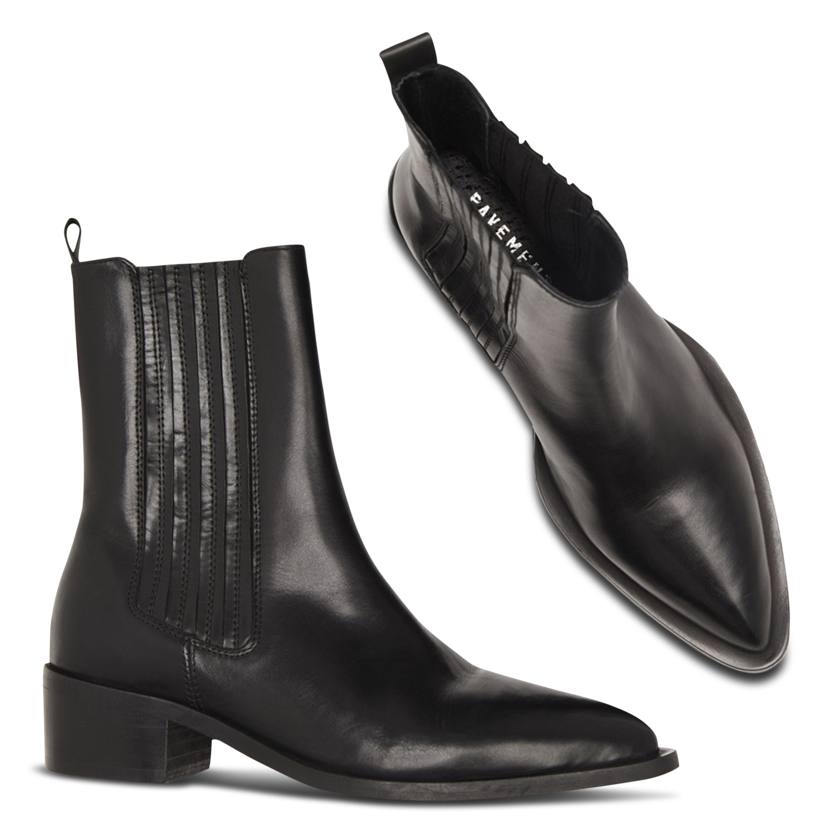 Leather mid-calf boots PAVEMENT Black