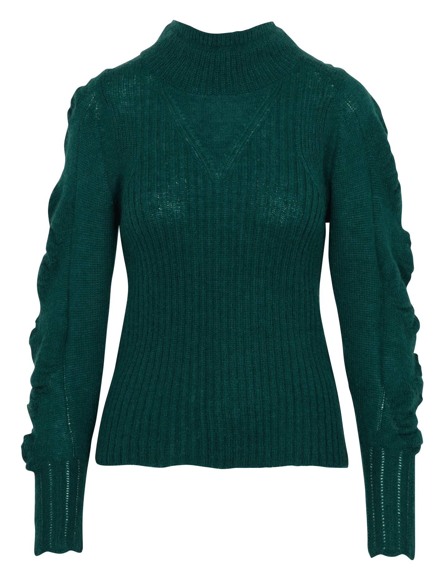 Gerade geschnittener Wollmix-Pullover COTELAC Grun