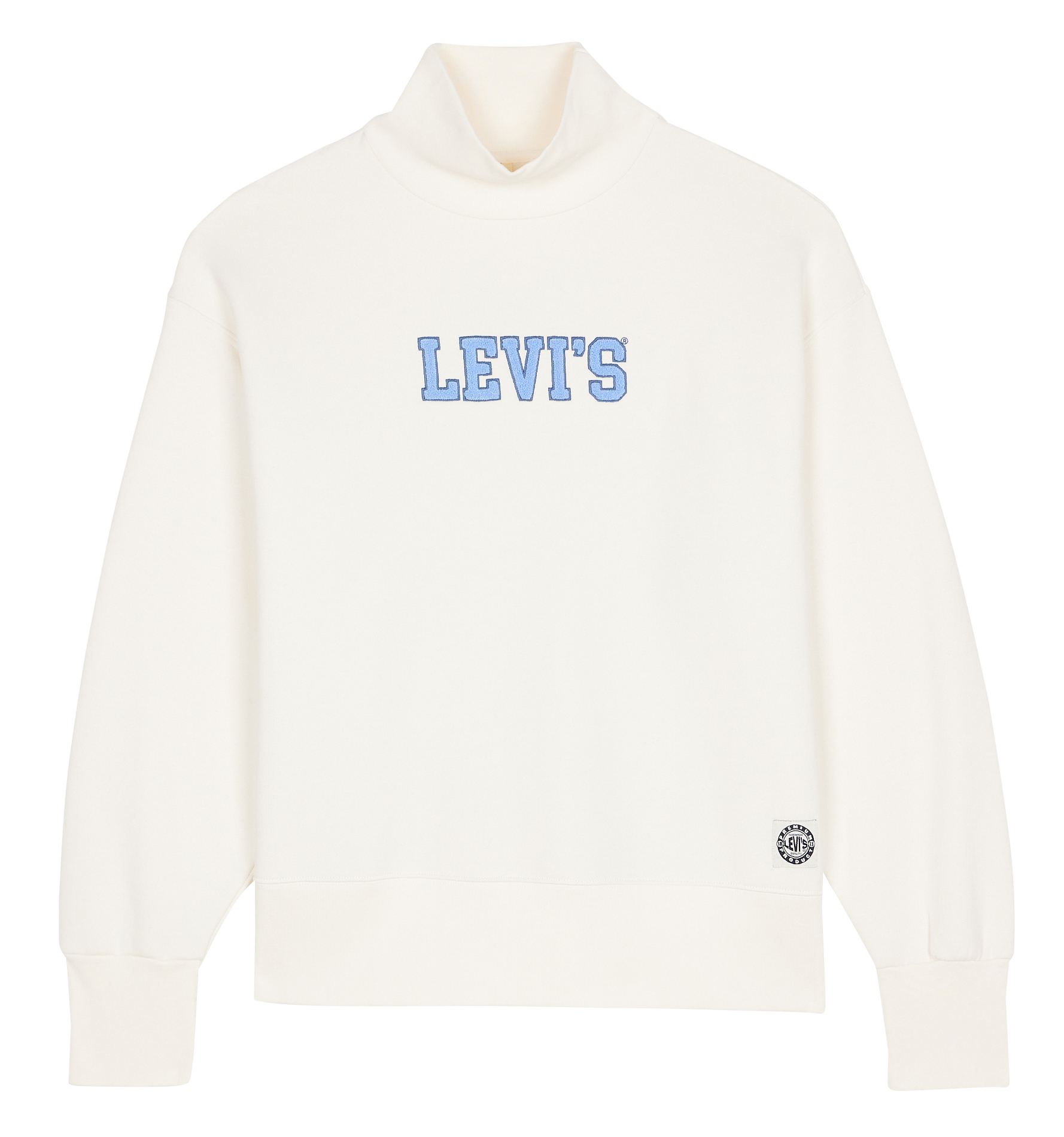 Sweat col montant à logo en coton mélangé  LEVI'S Blanc