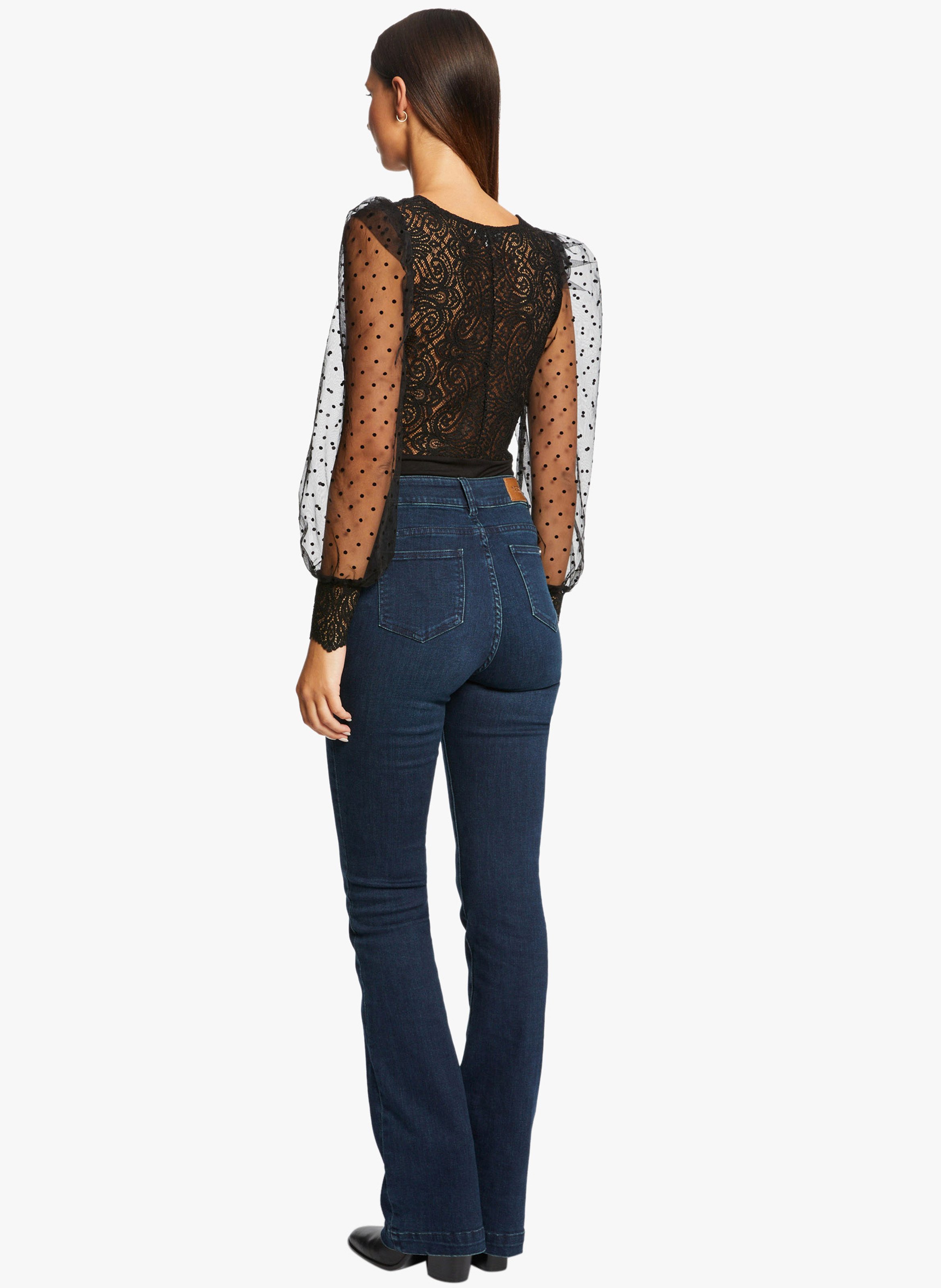 Fitted V-neck body MORGAN Black