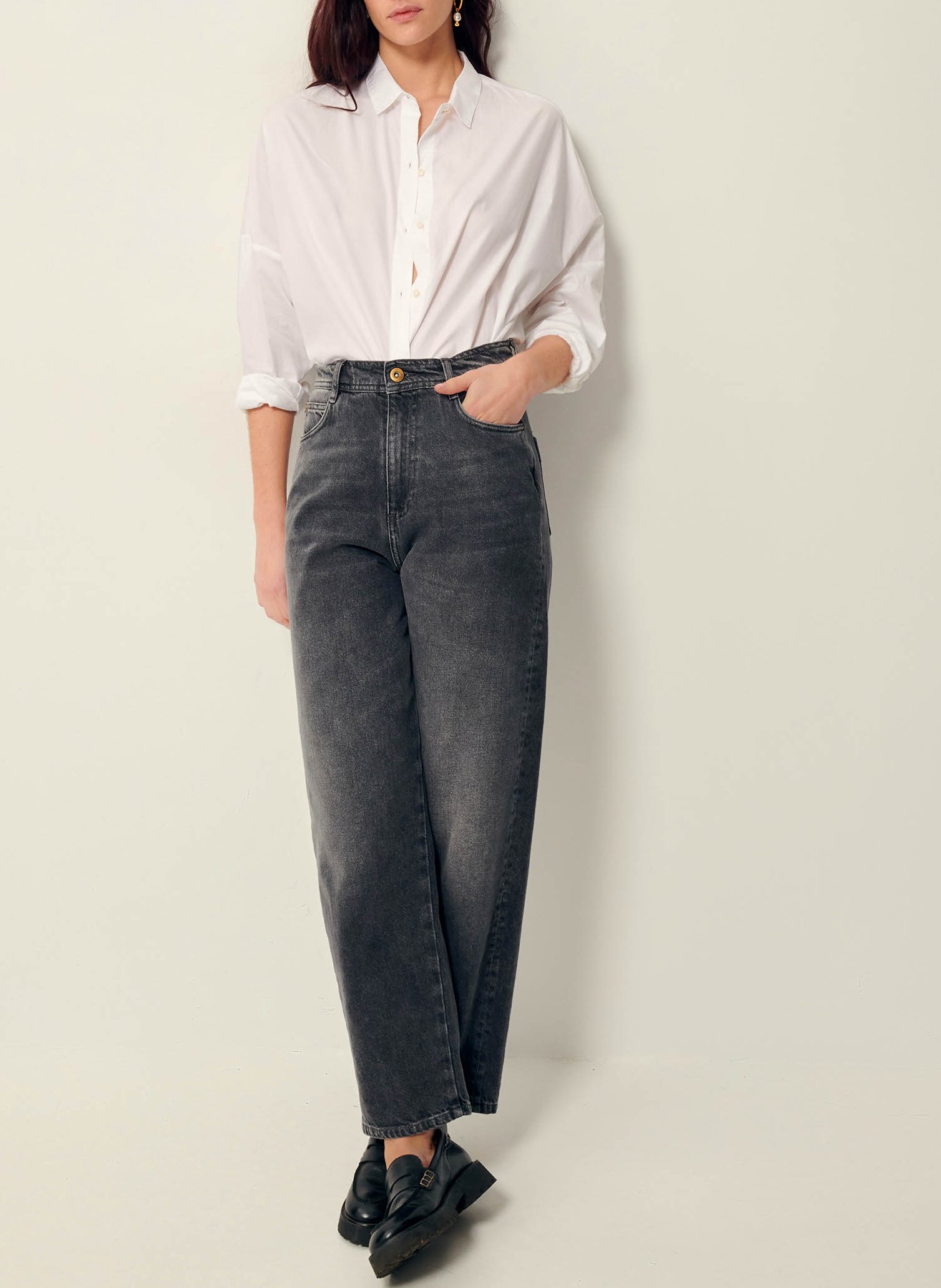 Chemise col classique en coton SESSUN Blanc