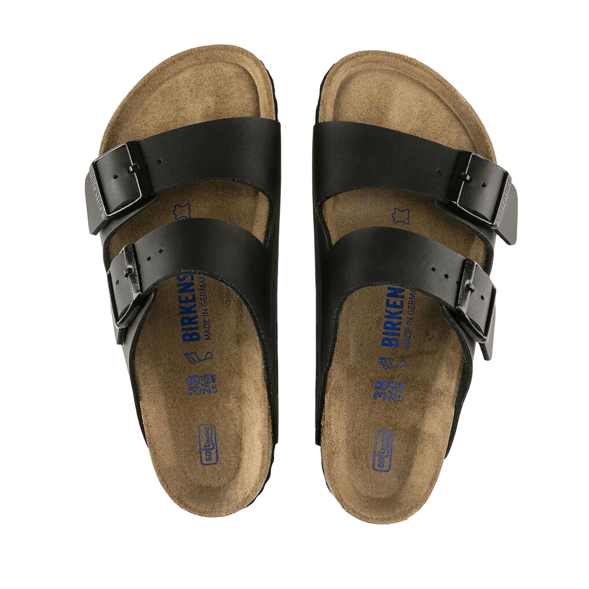 Faux leather sandals BIRKENSTOCK Black