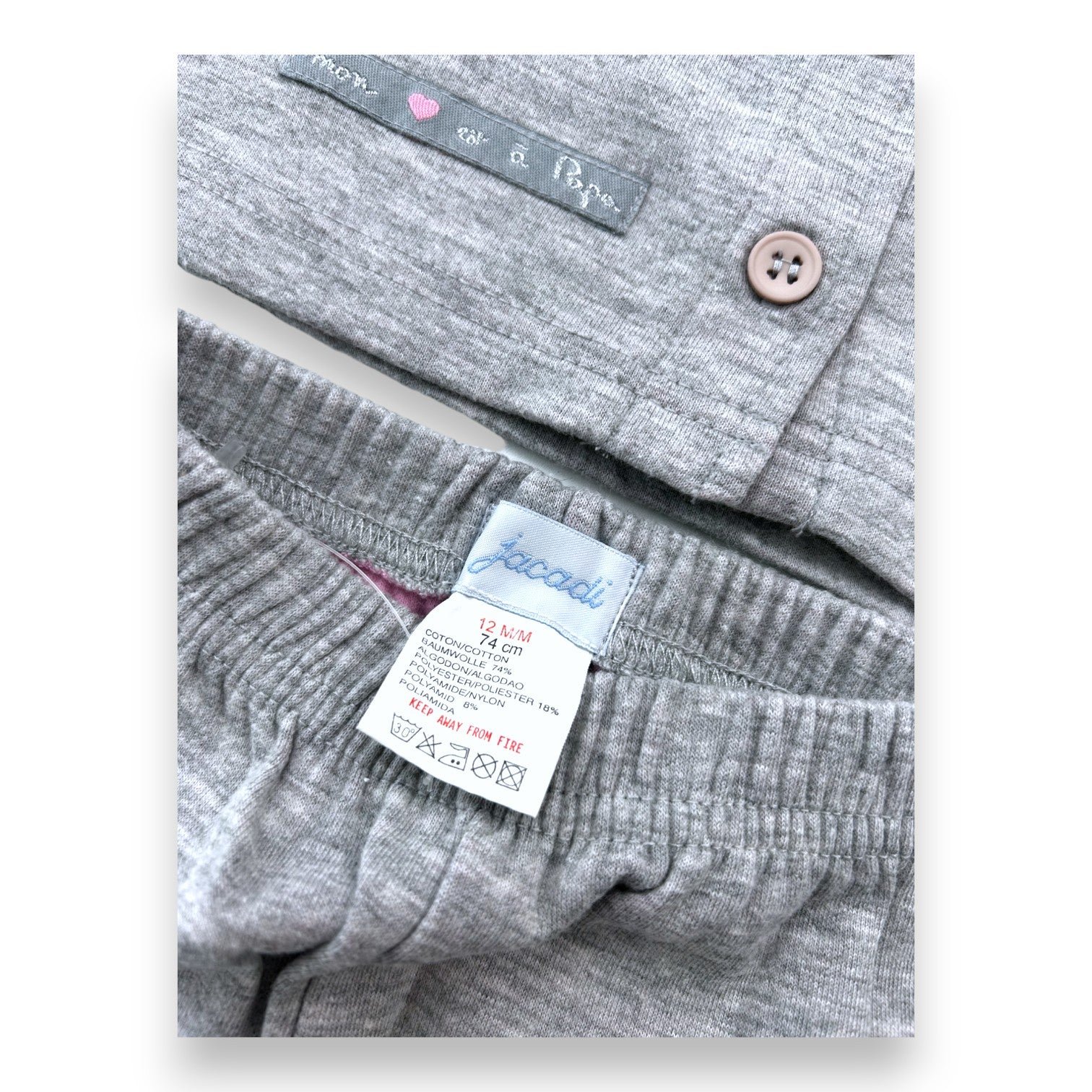 Grey Baby Set - 12 months JACADI - Seconde Main Grey