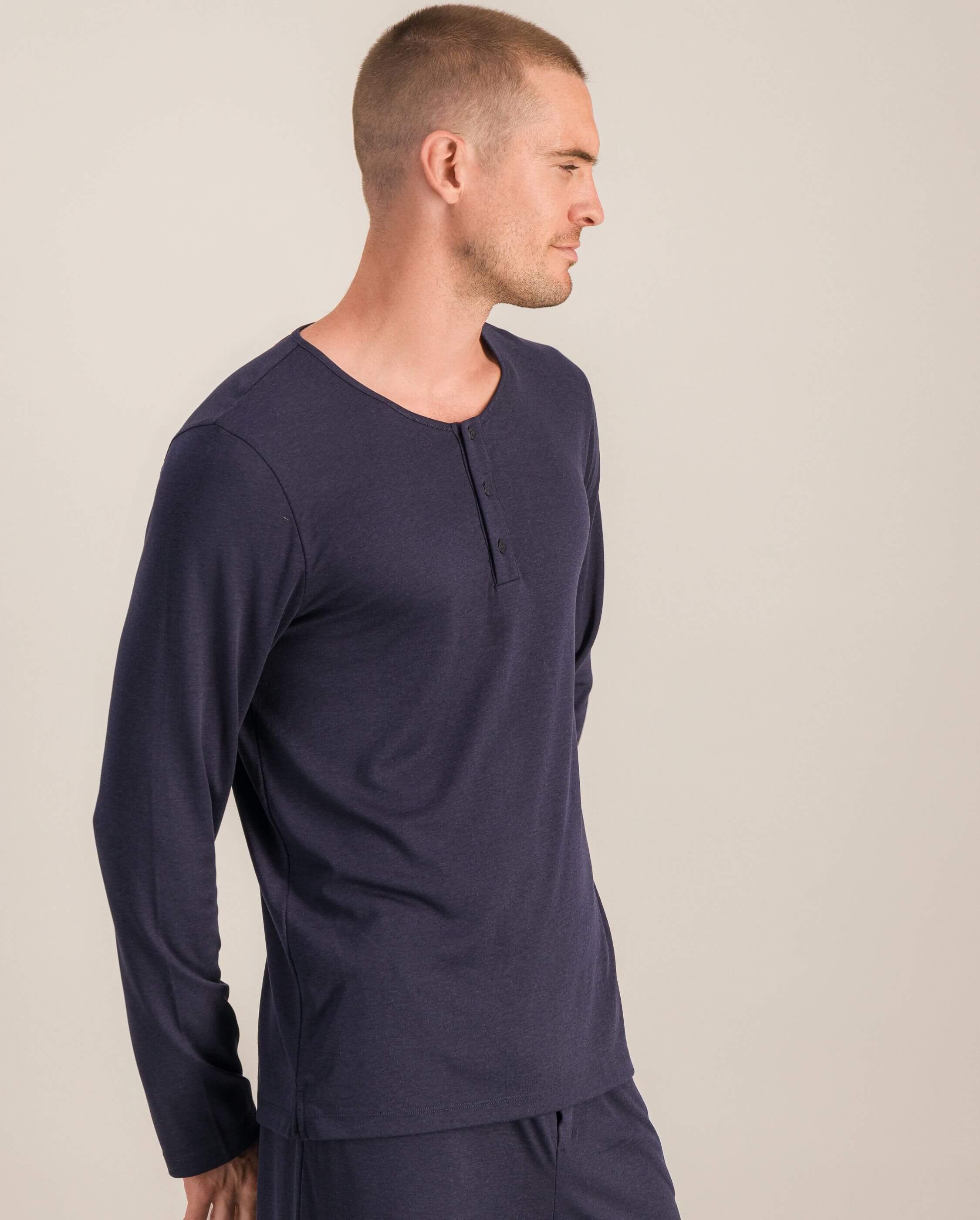 Men's pajama top, navy ANGARDE Blue