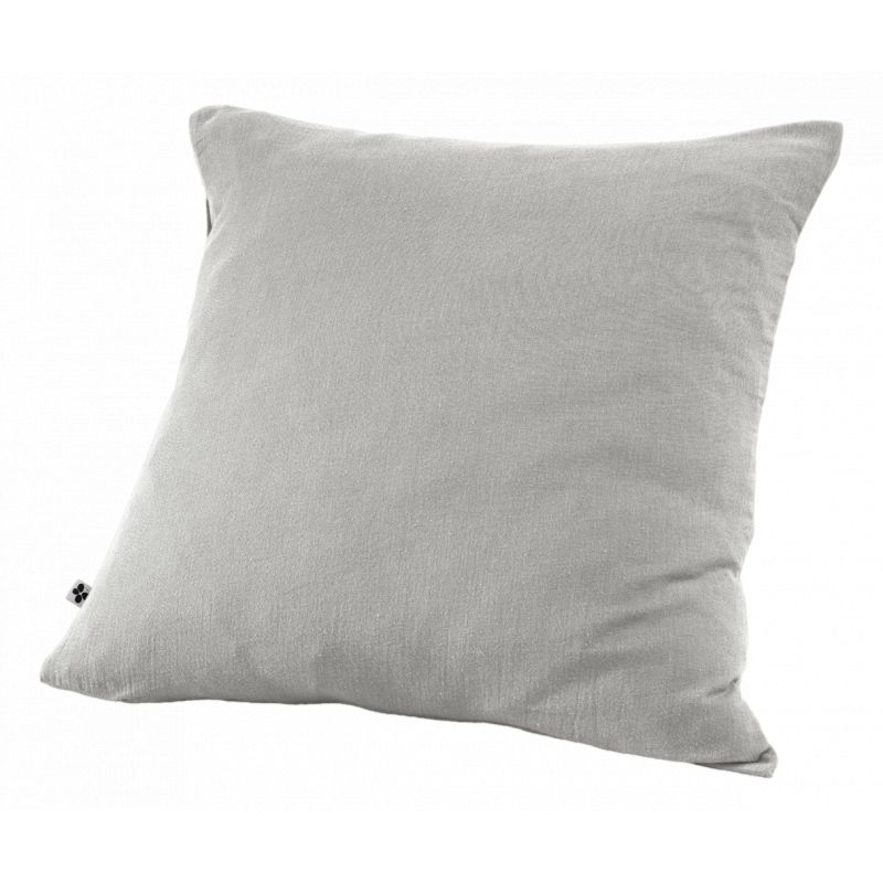 Cotton percale pillow case L'EFFET PAPILLON Grey