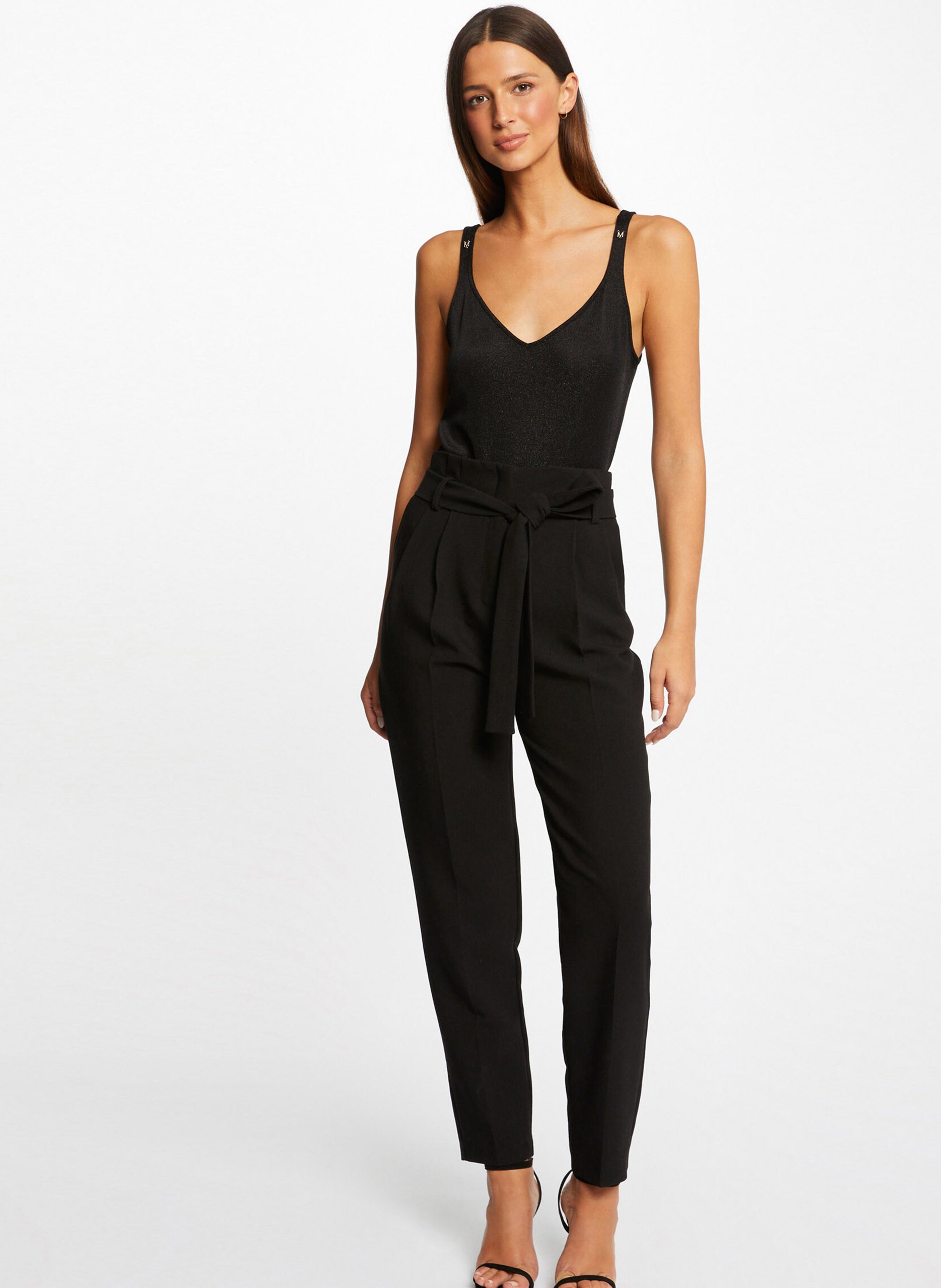 Top met V-hals MORGAN Zwart