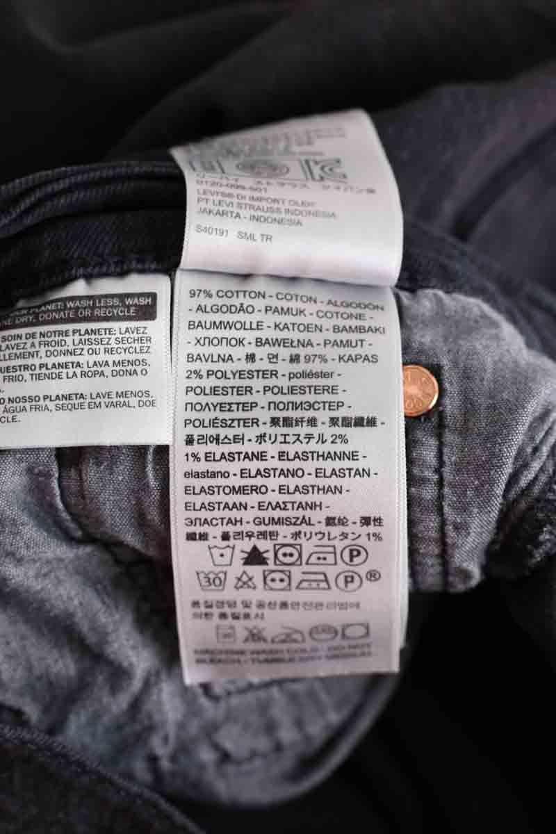 501? straight cotton jeans LEVI'S - Seconde main Black