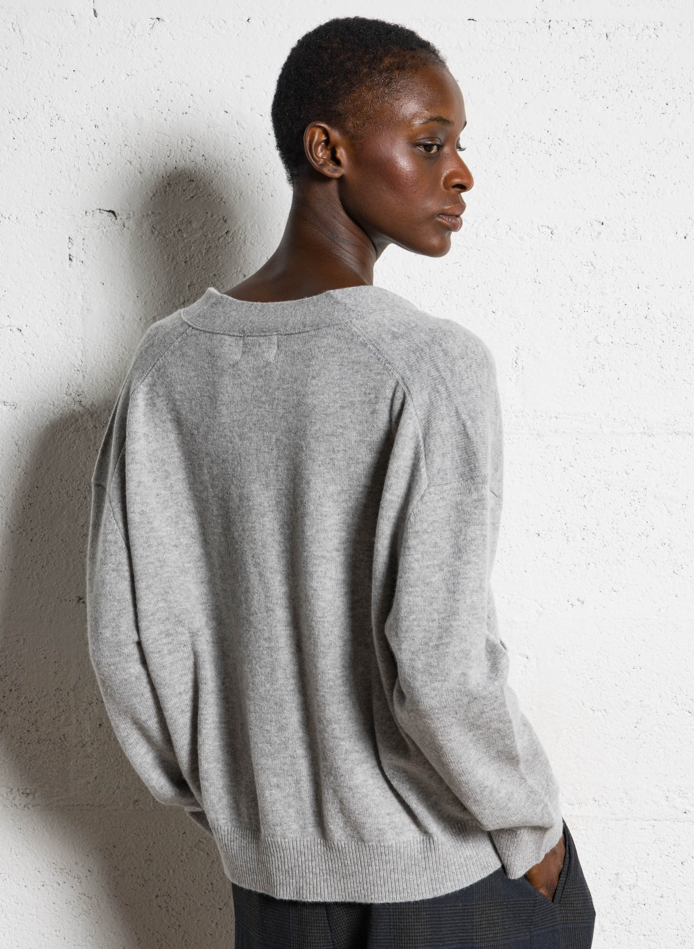 Halflang vest van wolmix Romane BELLEROSE Grijs