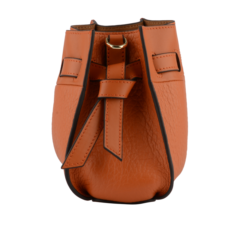 Shoulder bag - cowhide leather POURCHET Orange