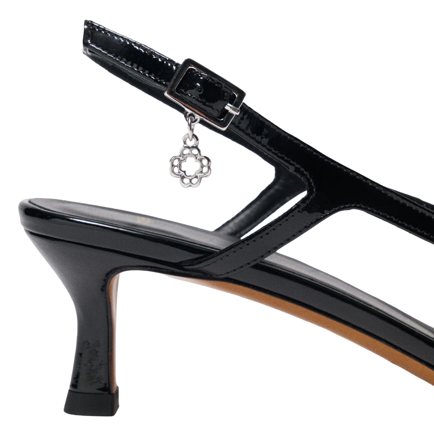 Slingbacks effet cuir MAJE Noir