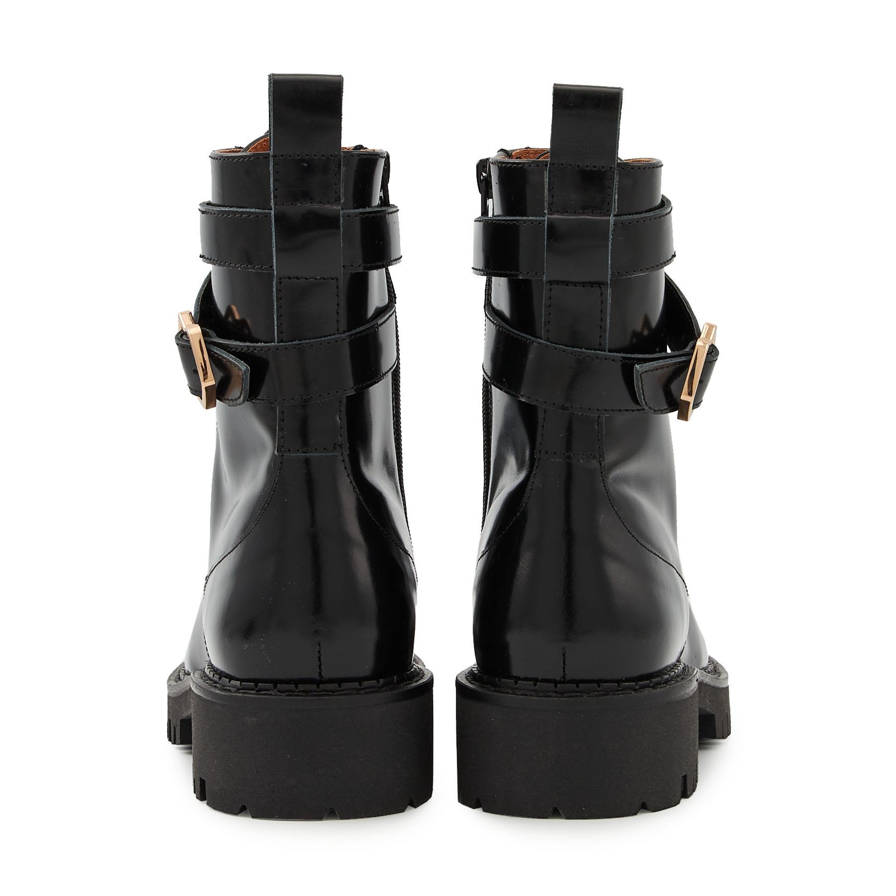 Amy glazed leather BONS BAISERS PARIS Black