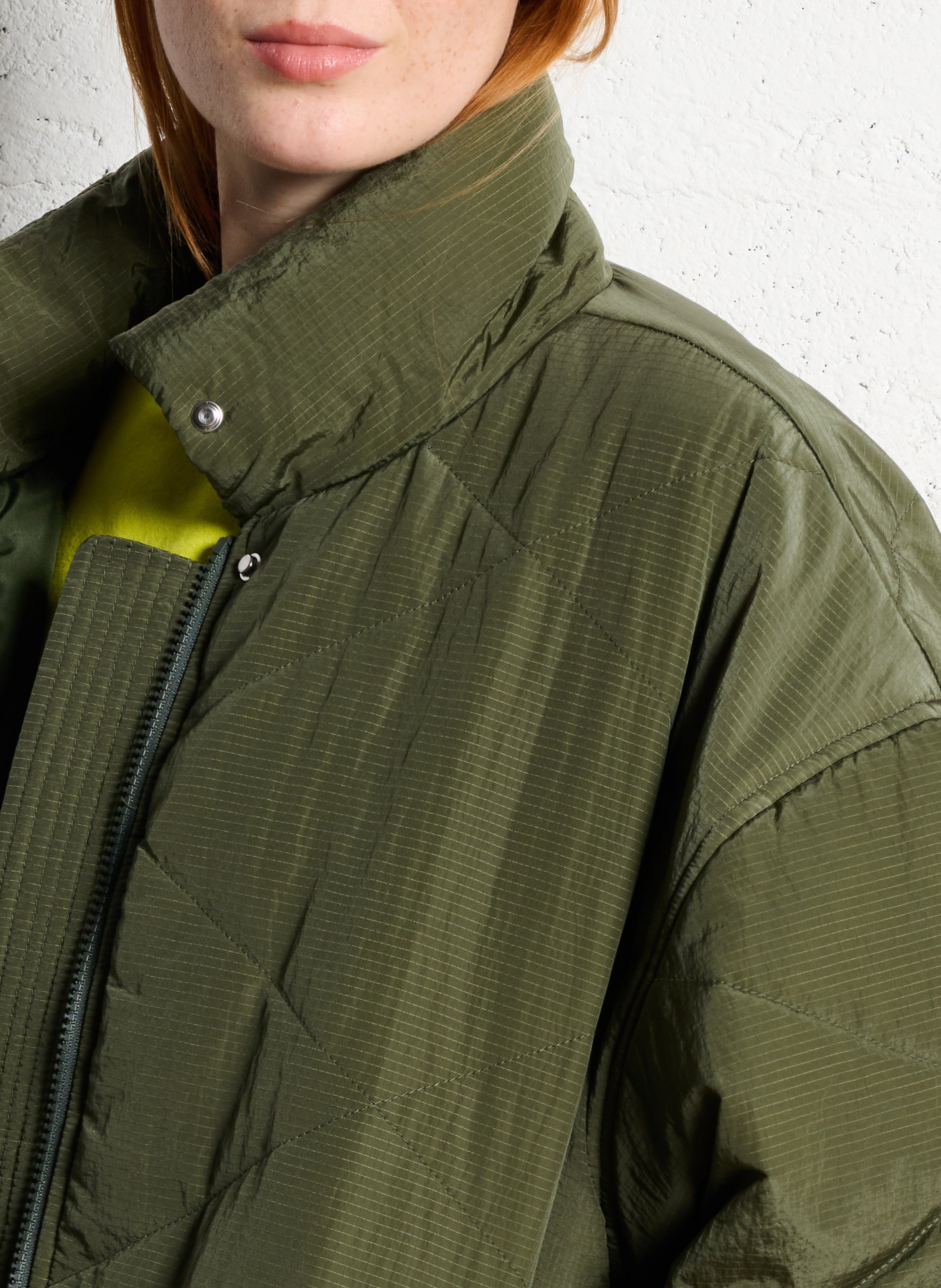 Oversized donsjack met opstaande kraag AMERICAN VINTAGE Groen