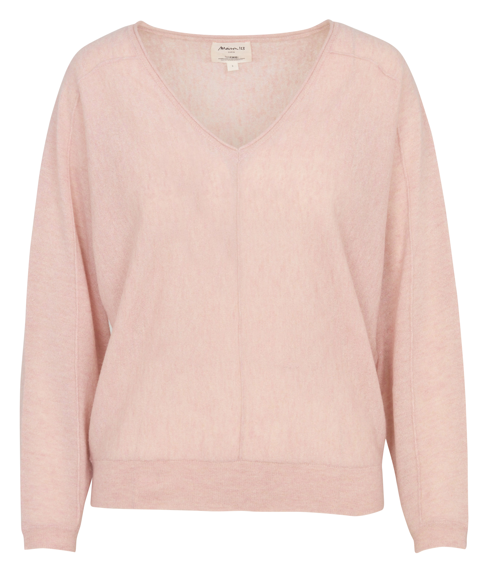 <p>Ziehen Sie den V-Ausschnitt-Pullover aus einer Mischung von Wolle an</p> MAISON 123