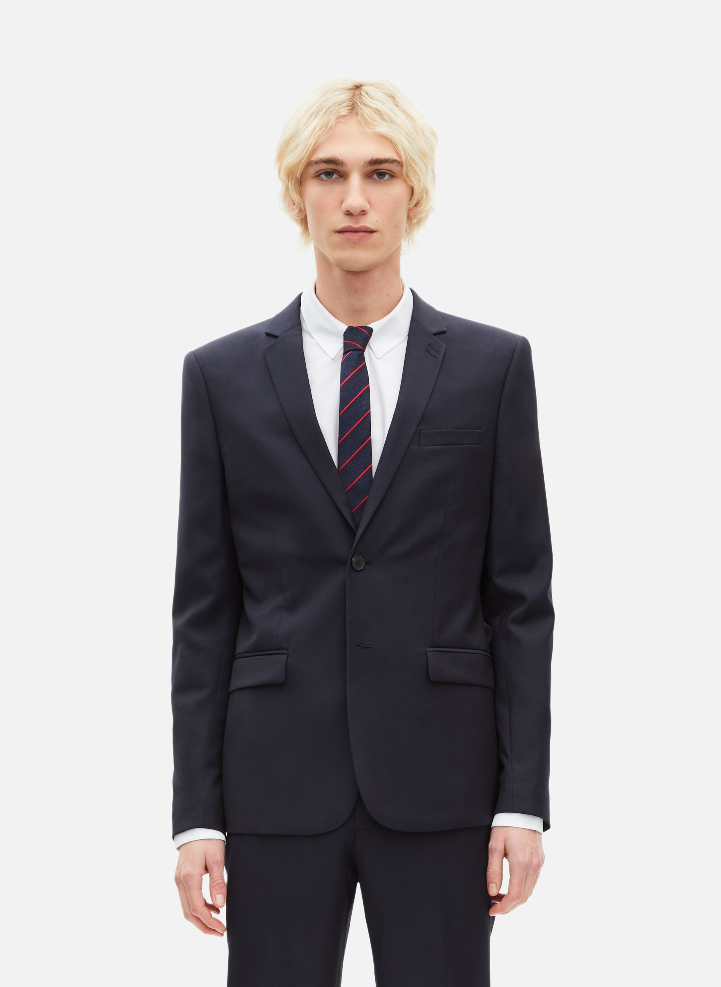 Super 100's wool suit pants THE KOOPLES Blue