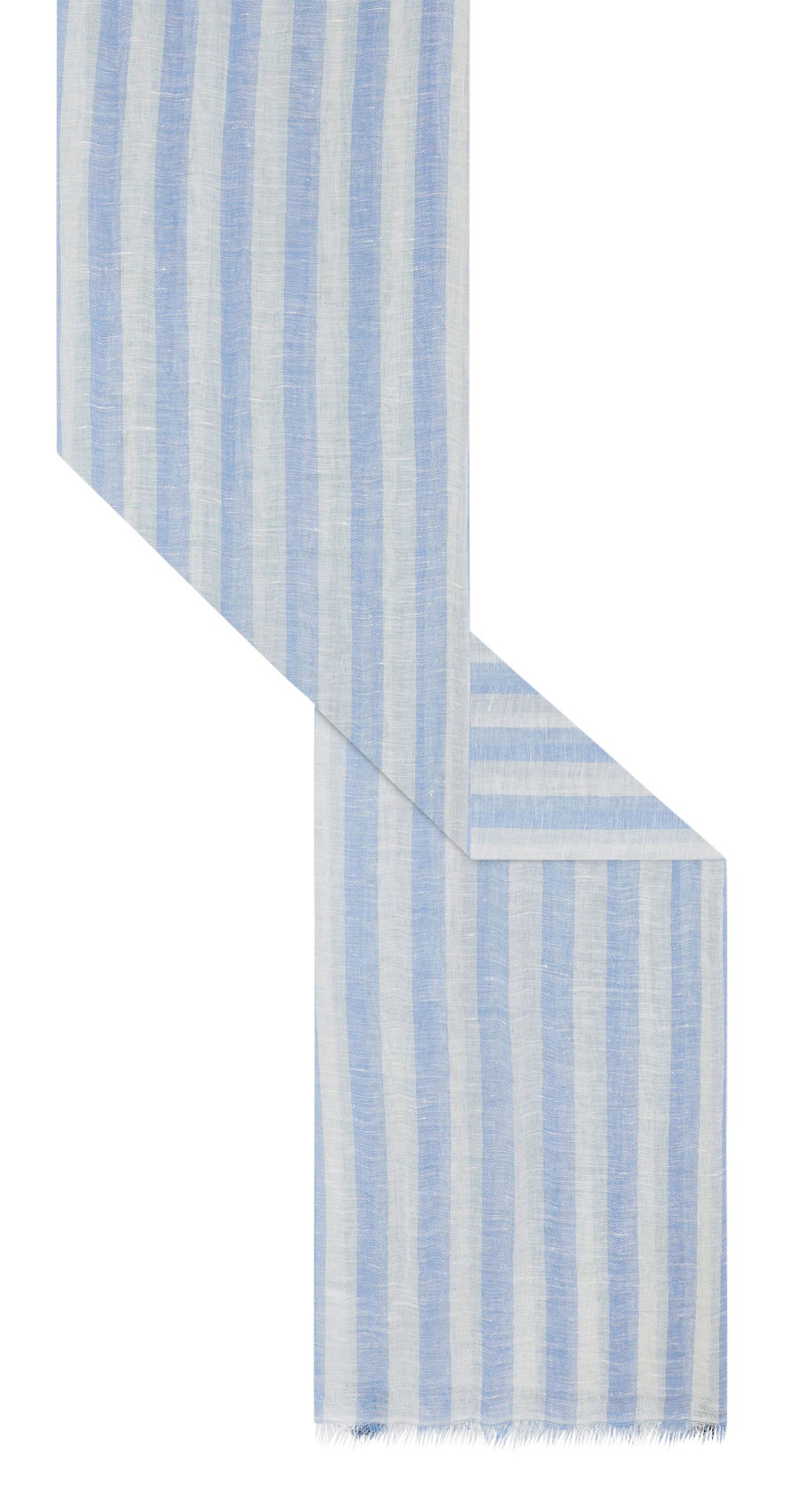 Striped cotton and linen scarf GERARD DAREL Blue