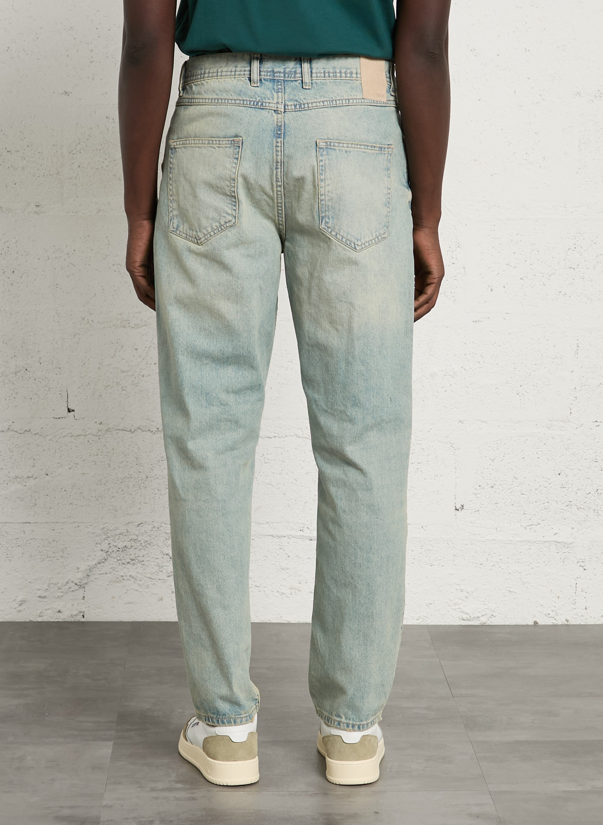 Cotton straight jeans SOLID Blue