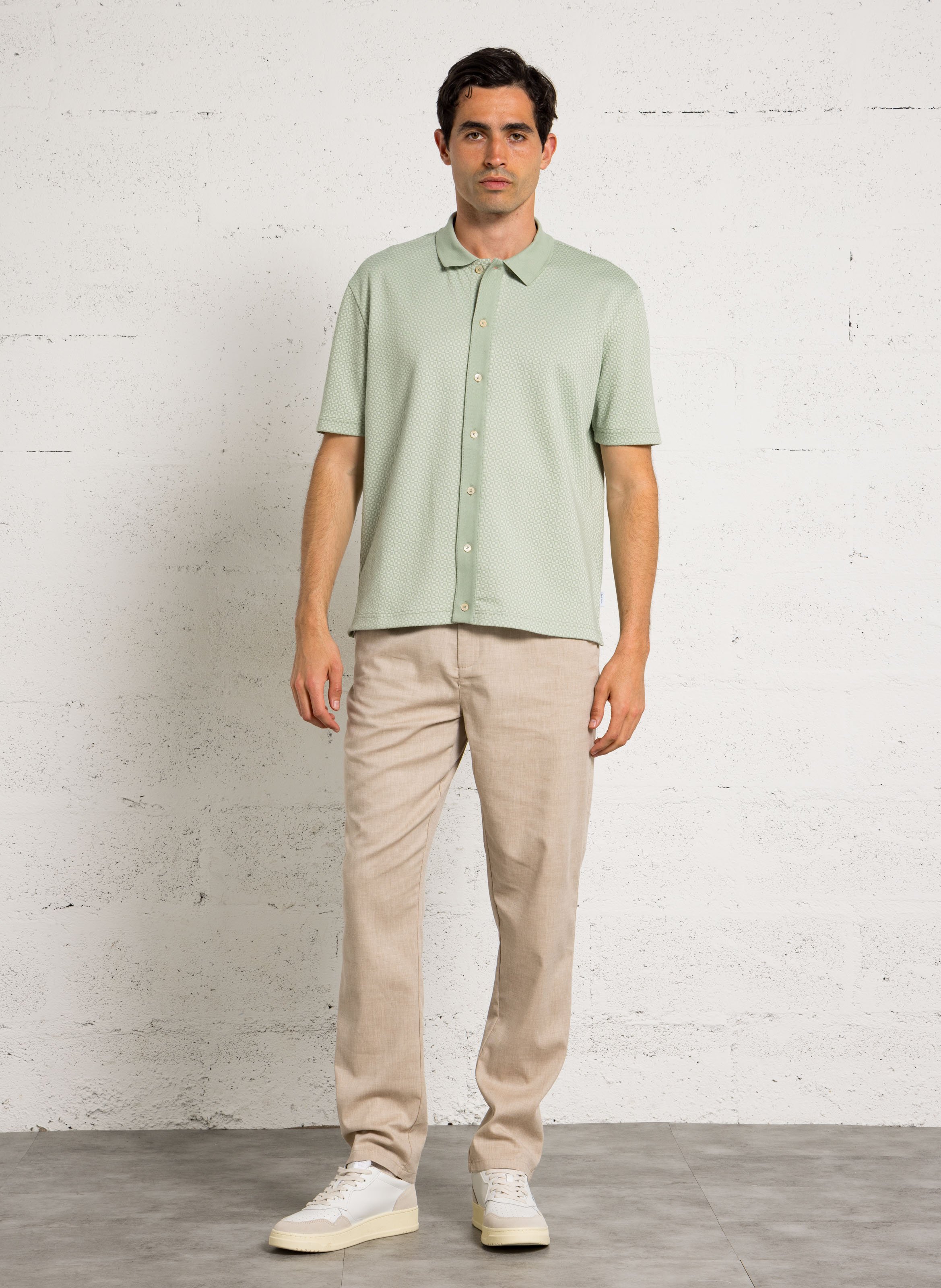 Buttoned jacquard polo PAUL SMITH Green