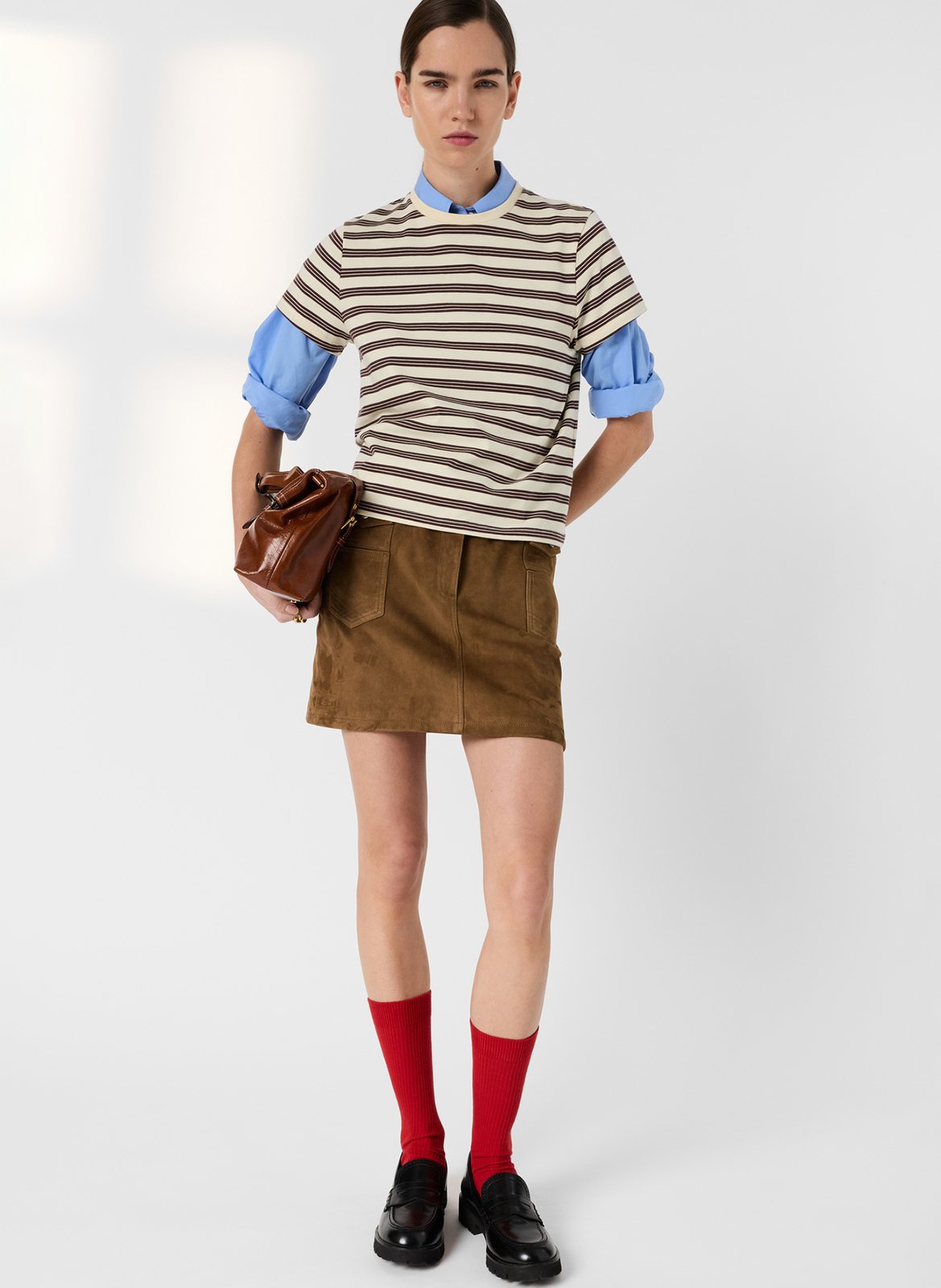 Baumwoll-Pullover mit Rundhalsausschnitt GERARD DAREL Braun