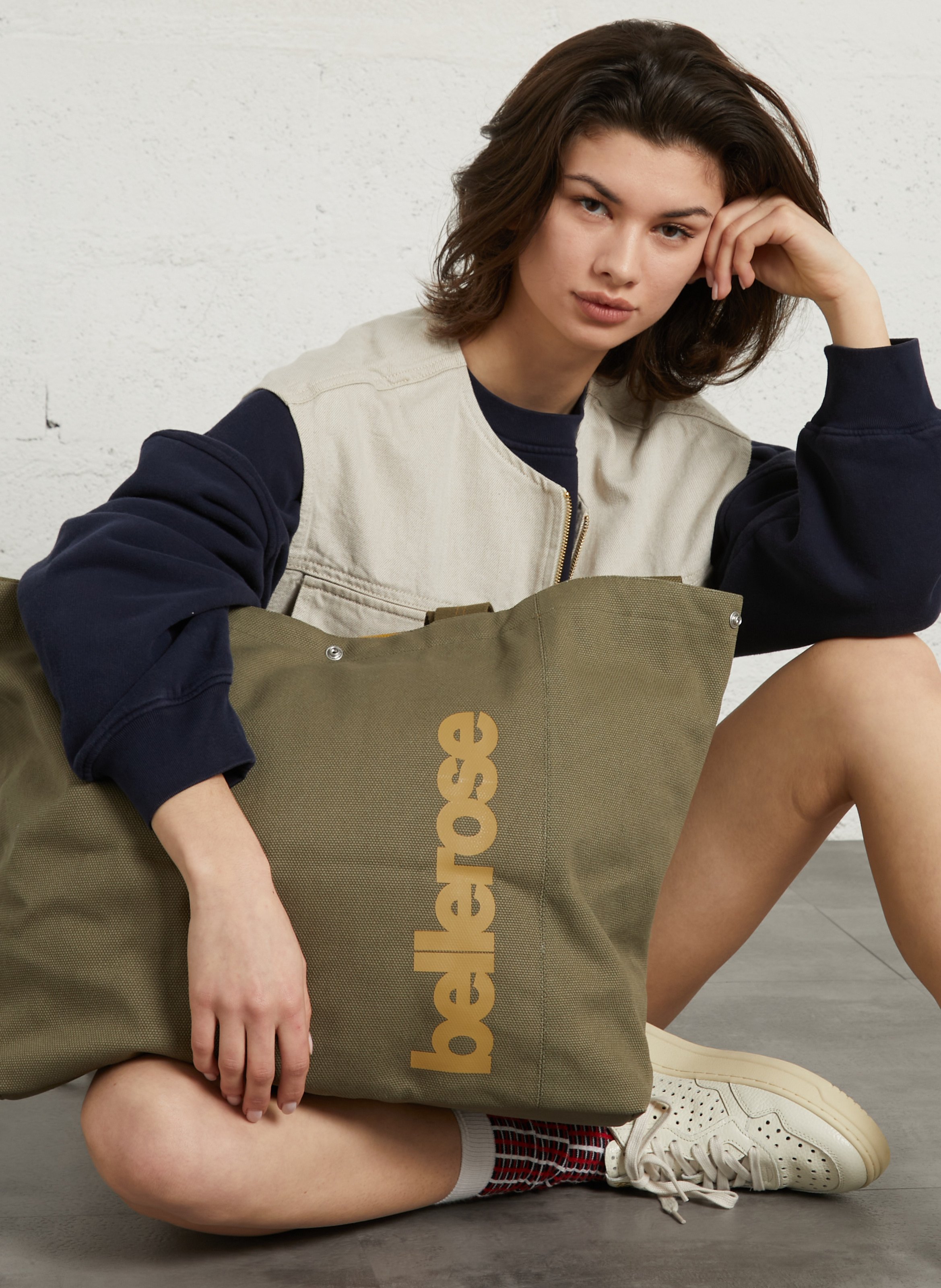 Cotton shopper BELLEROSE Green