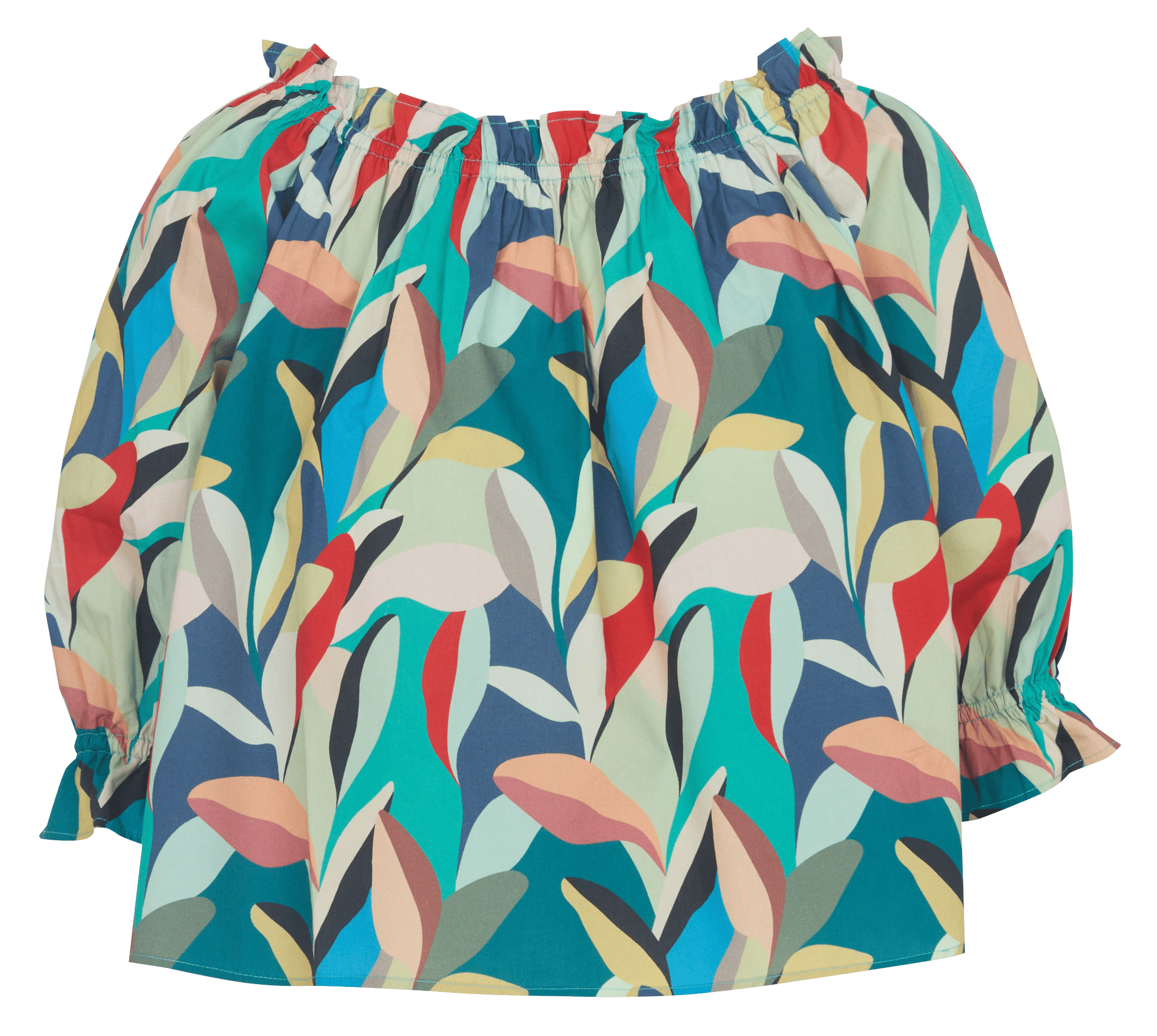 Top col bardot en coton PETITE MENDIGOTE Multicolore