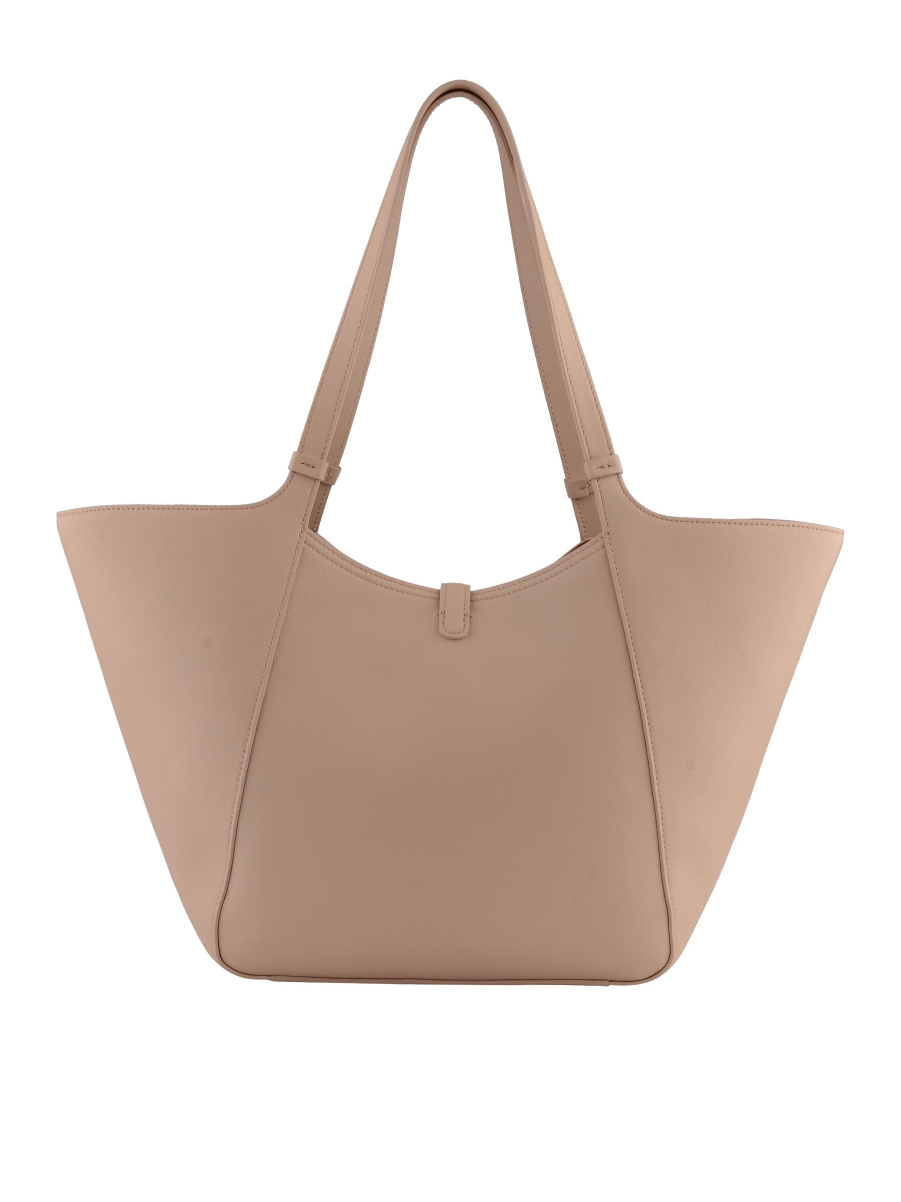 Cowhide leather tote bag POURCHET Pink