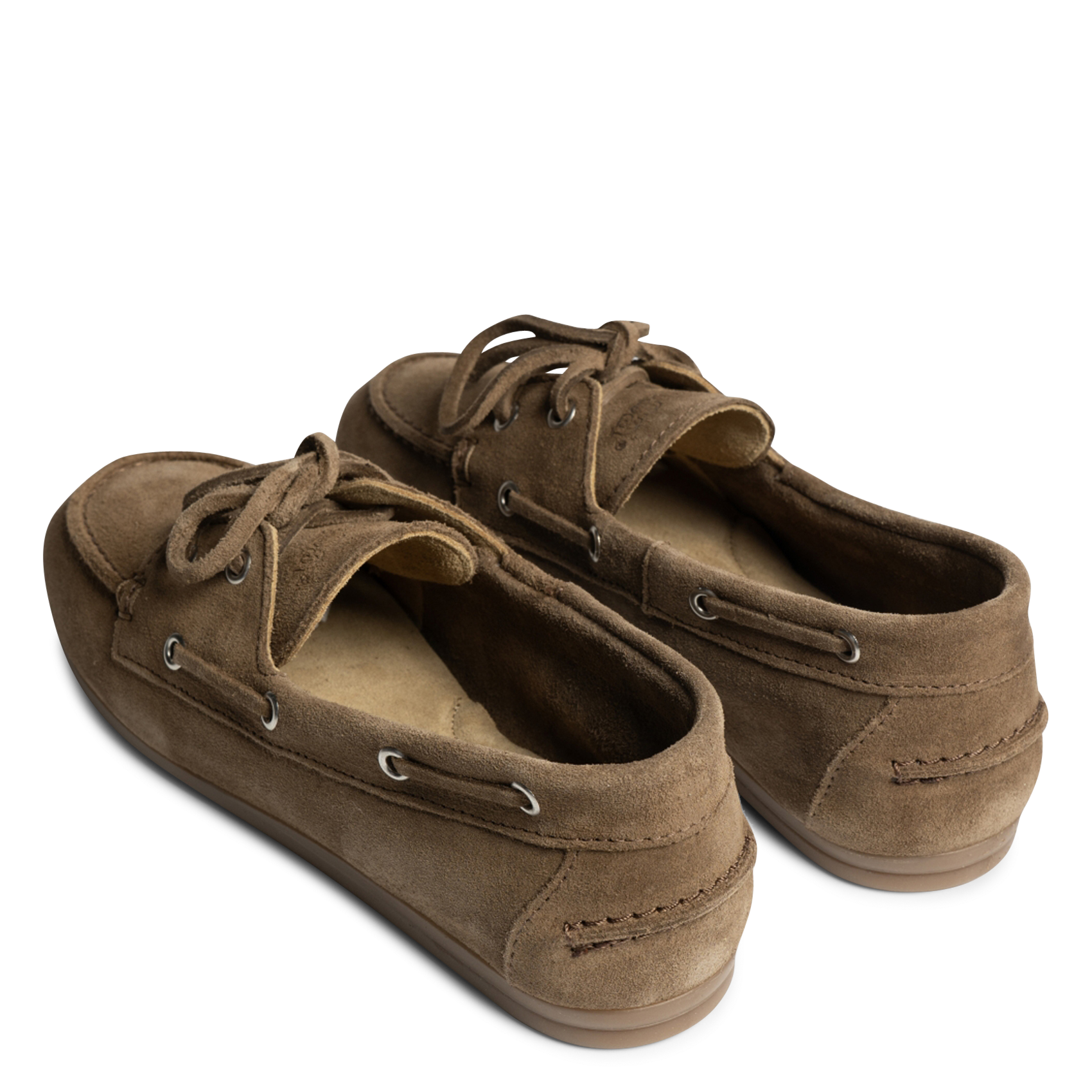 Leather boat shoes POSA Brown