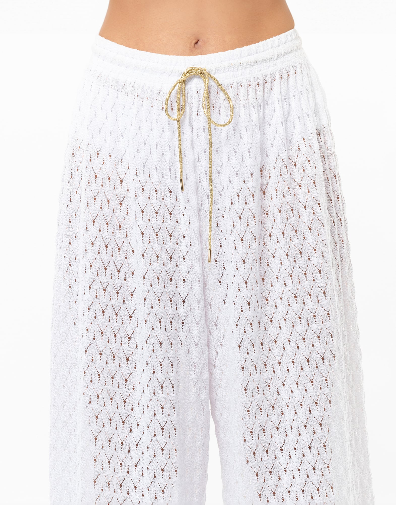 Pantalon en maille ajourée LE CHAT Blanc