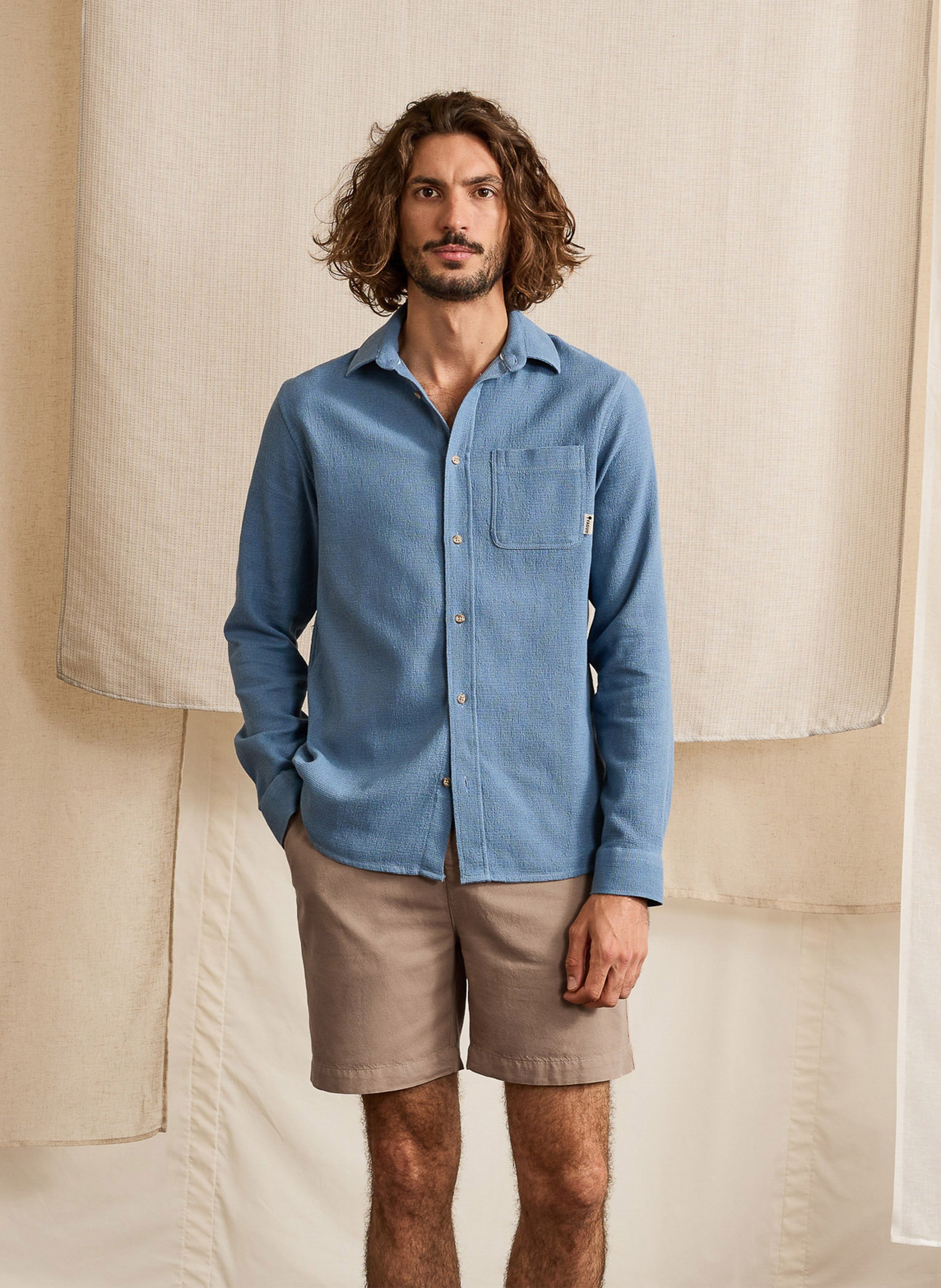 Recht short FAGUO Beige