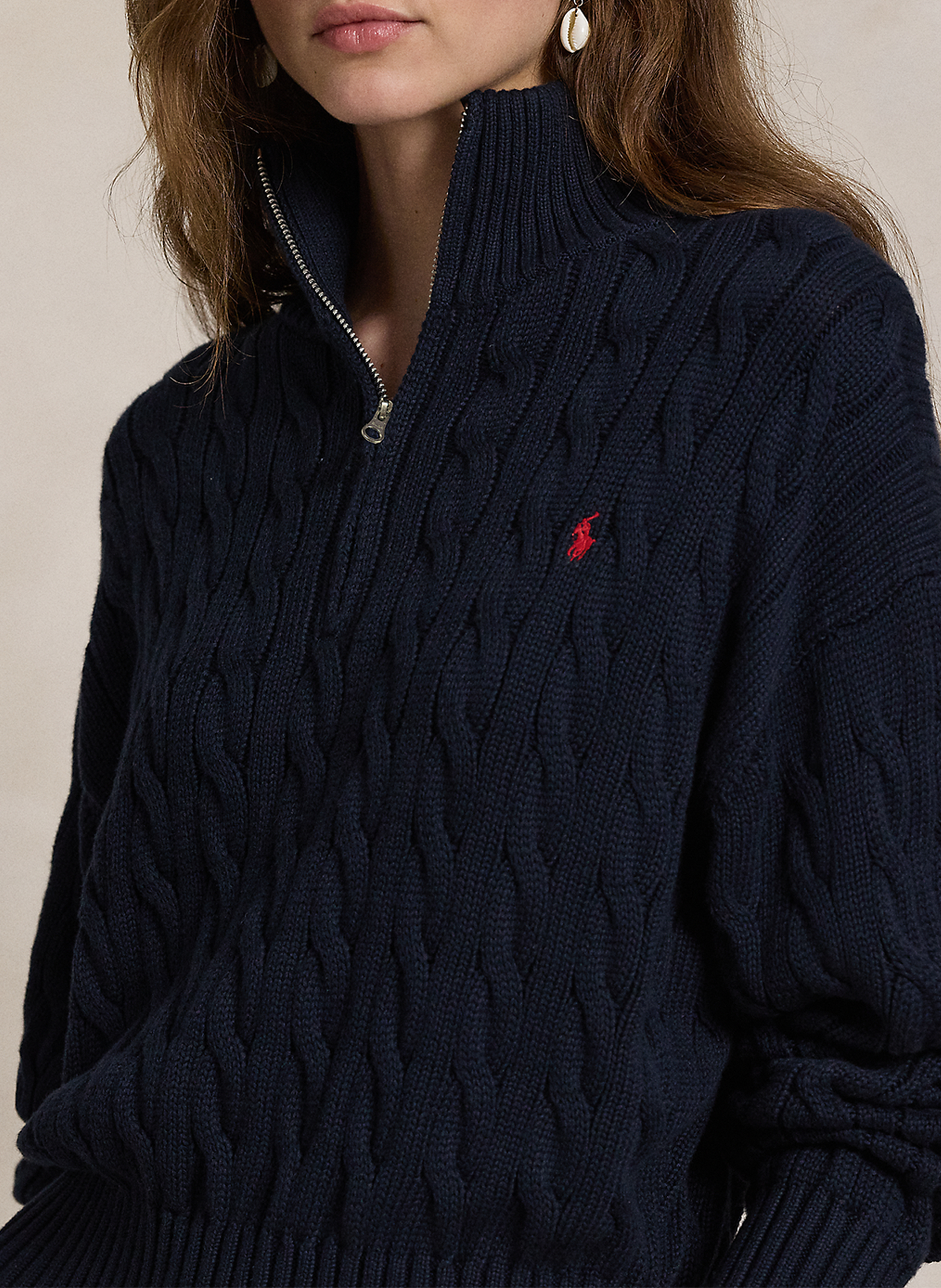 Gerade geschnittener Baumwollpullover POLO RALPH LAUREN Blau