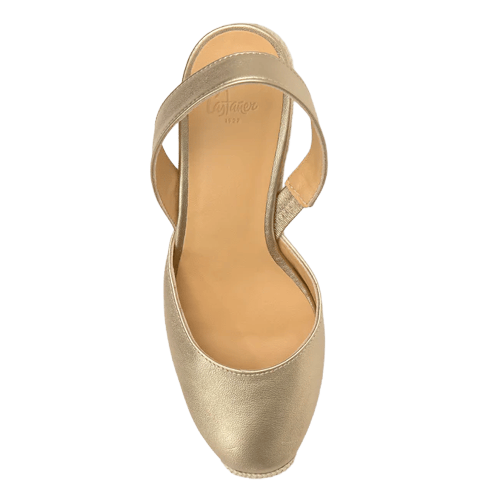 Espadrilles compensées en cuir CASTANER Doré