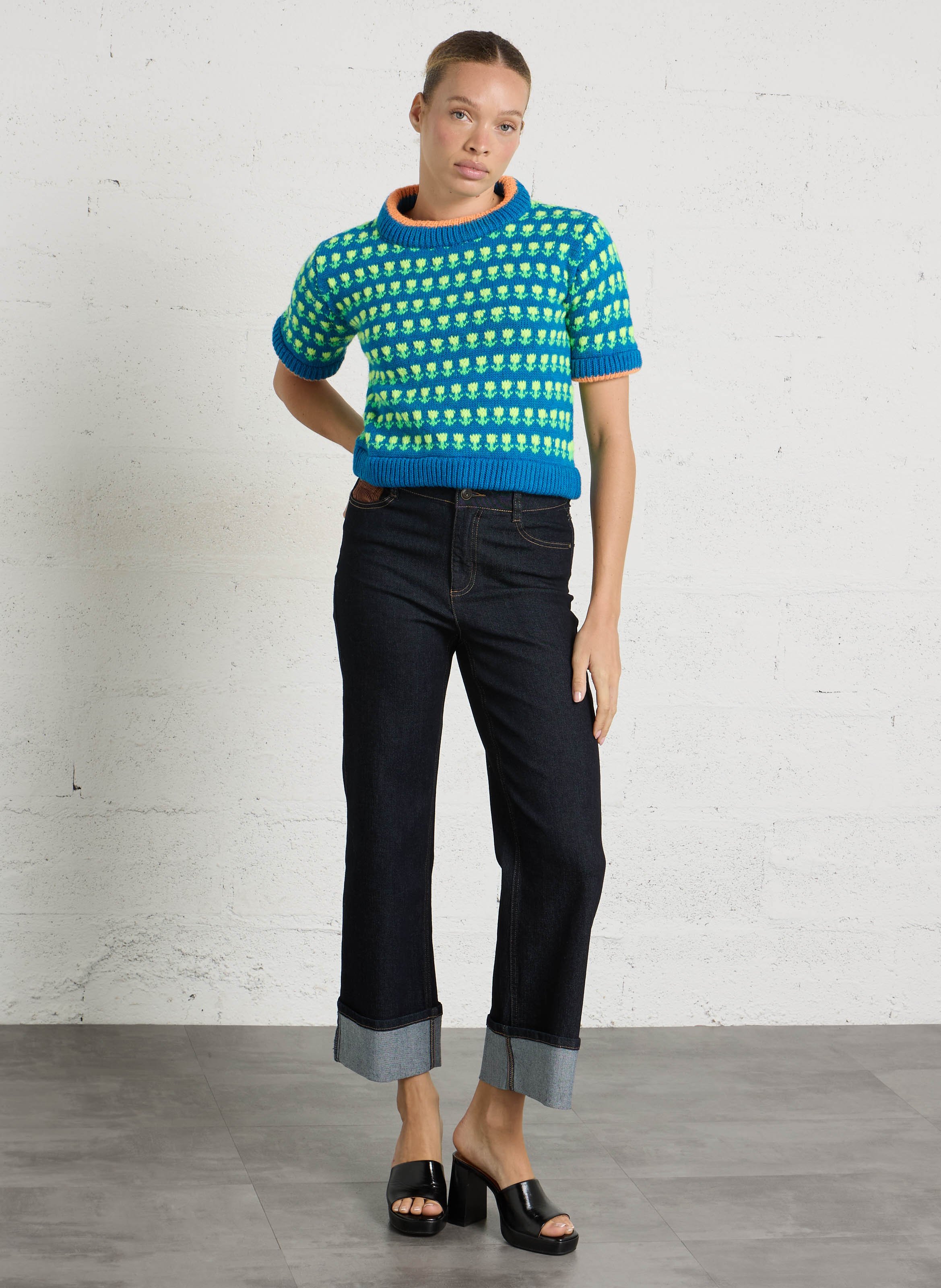Round-neck sweater DR BLOOM Blue