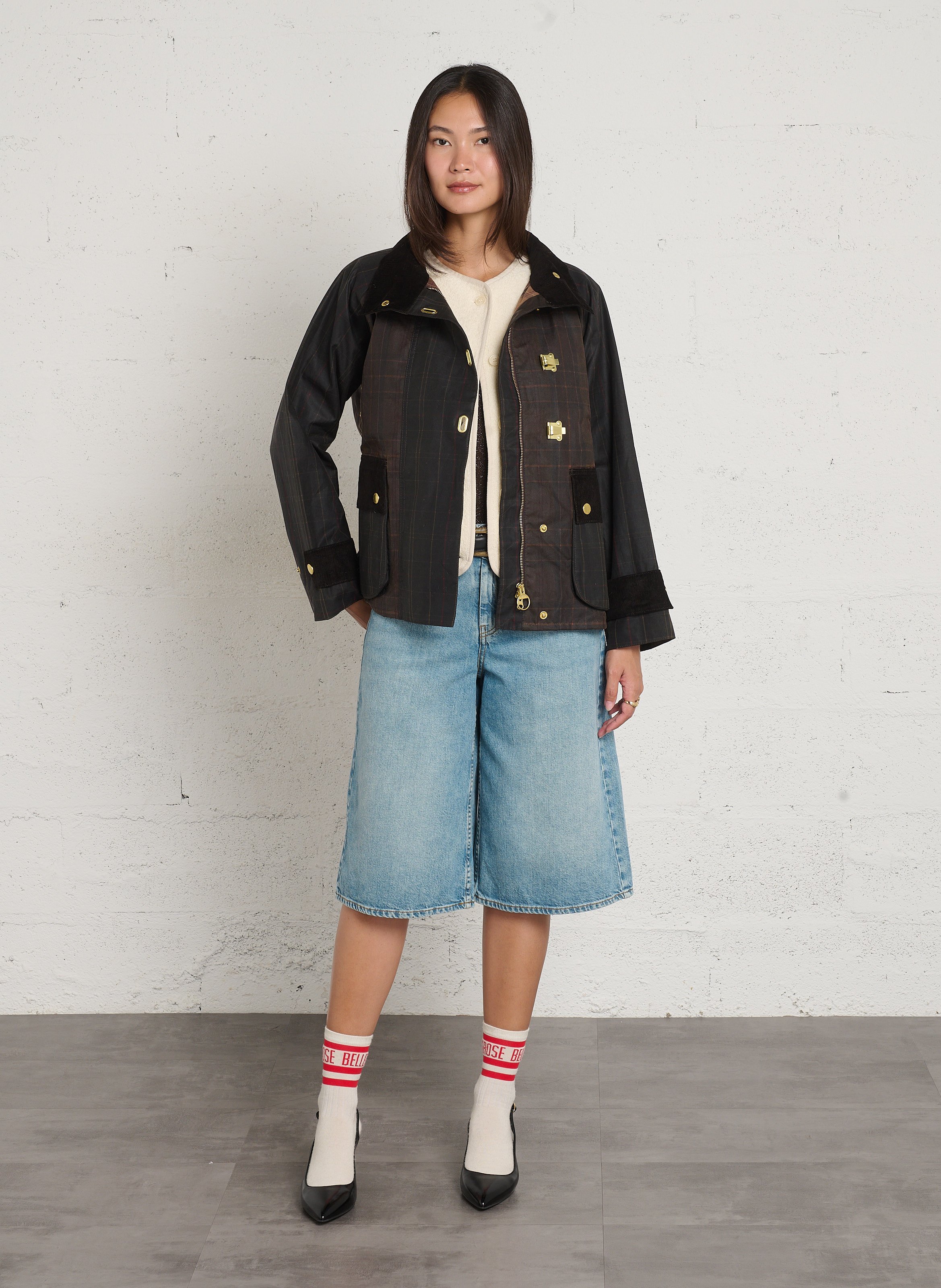 Bermuda denim en coton DES PETITS HAUTS Bleu