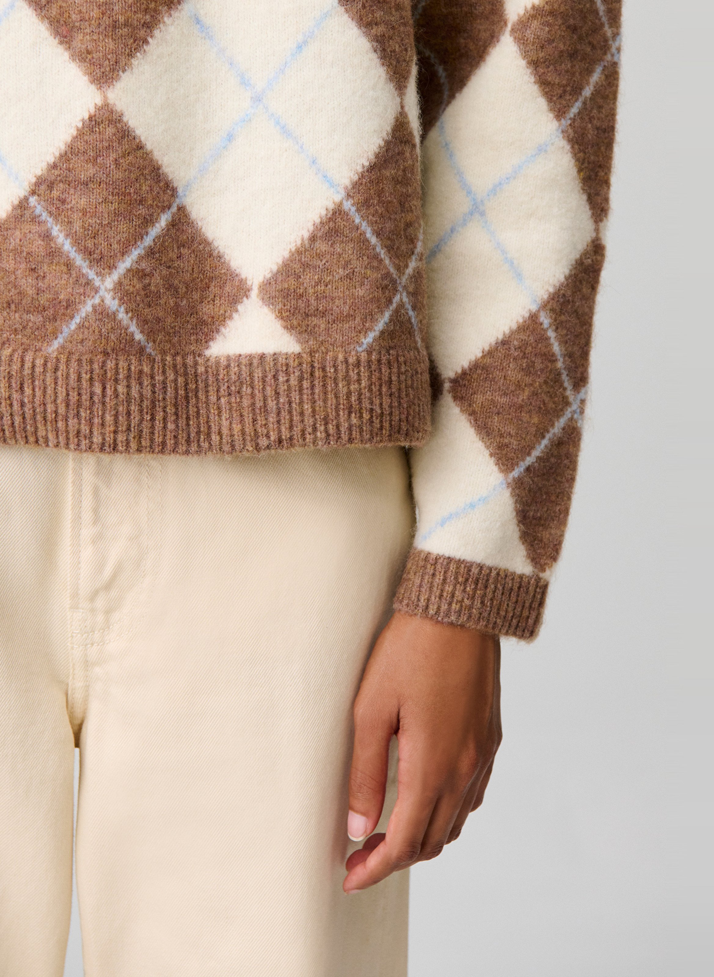 Pull droit à carreaux en laine mélangée CLAUDIE PIERLOT Multicolore