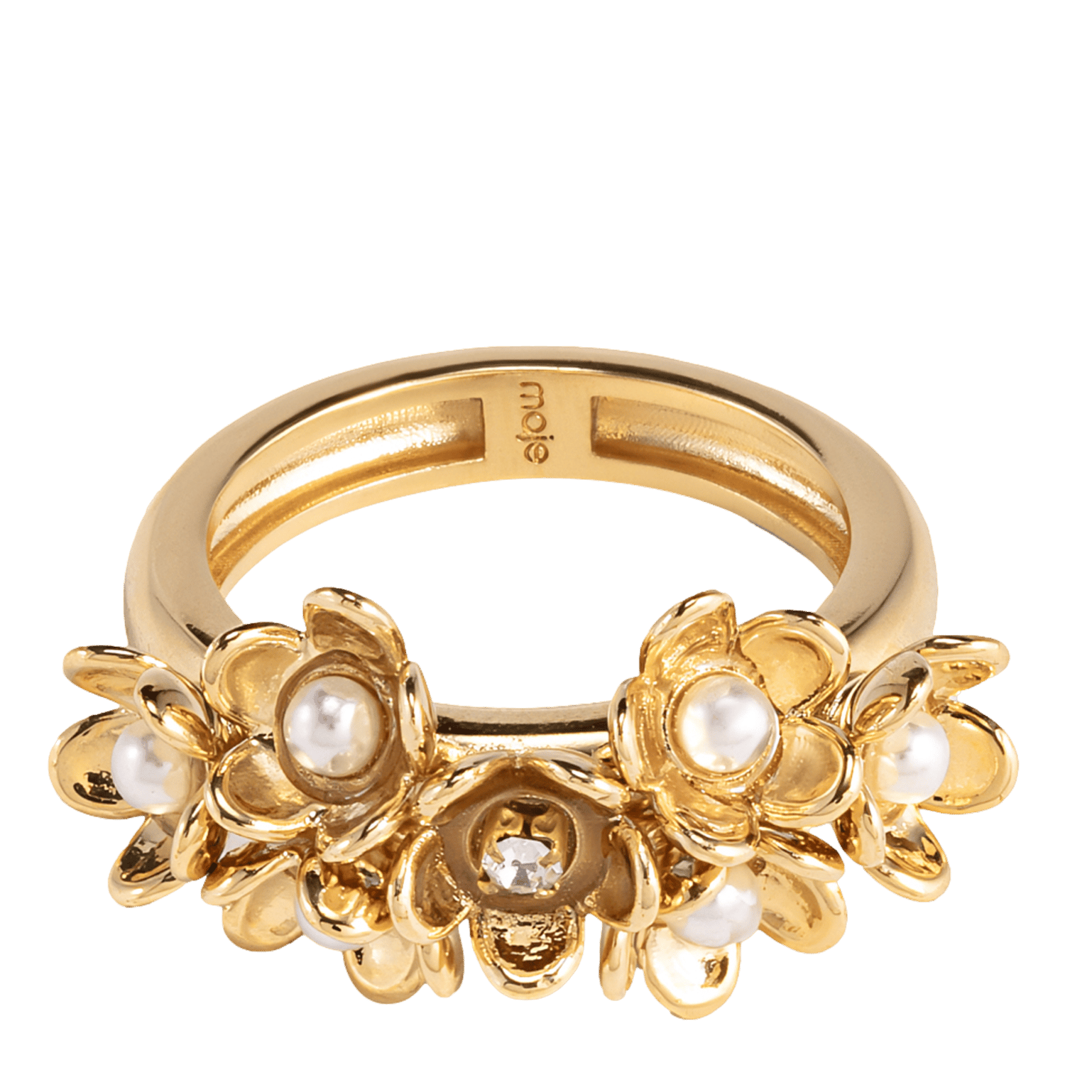 Messing ring MAJE Goudkleurig