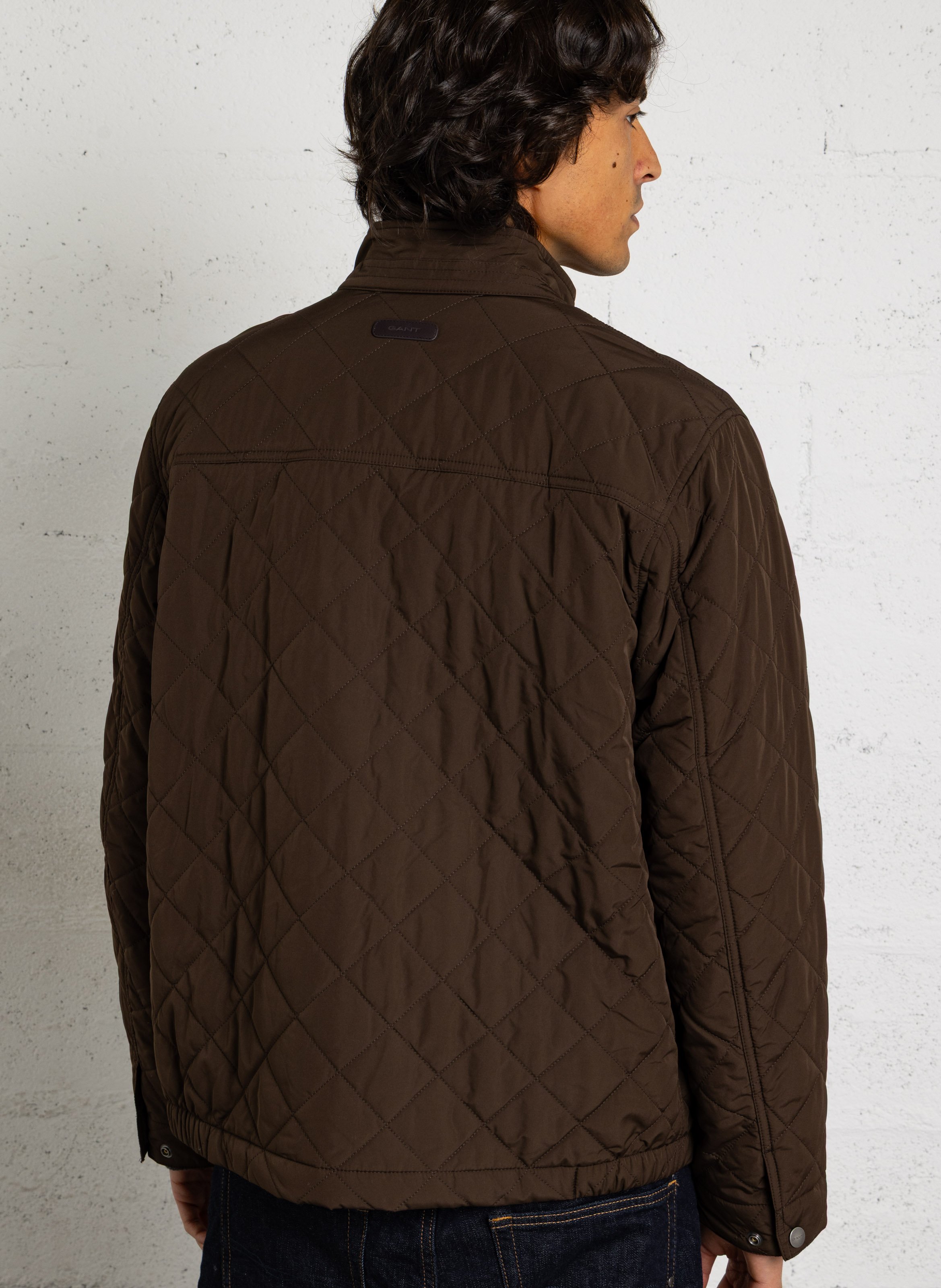 Quilted solid straight jacket GANT Brown