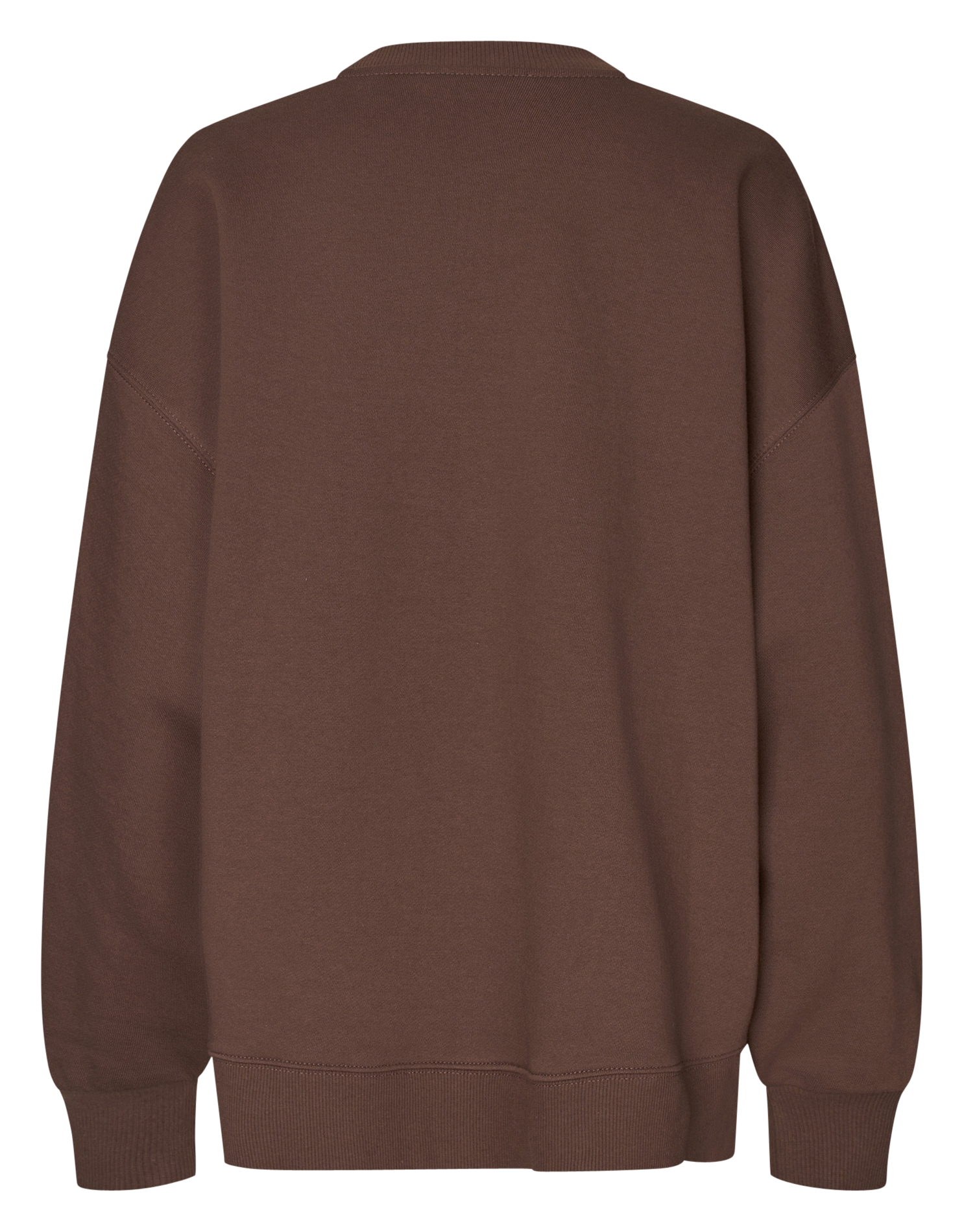 Oversized round neck embroidered sweatshirt ROTATE Brown