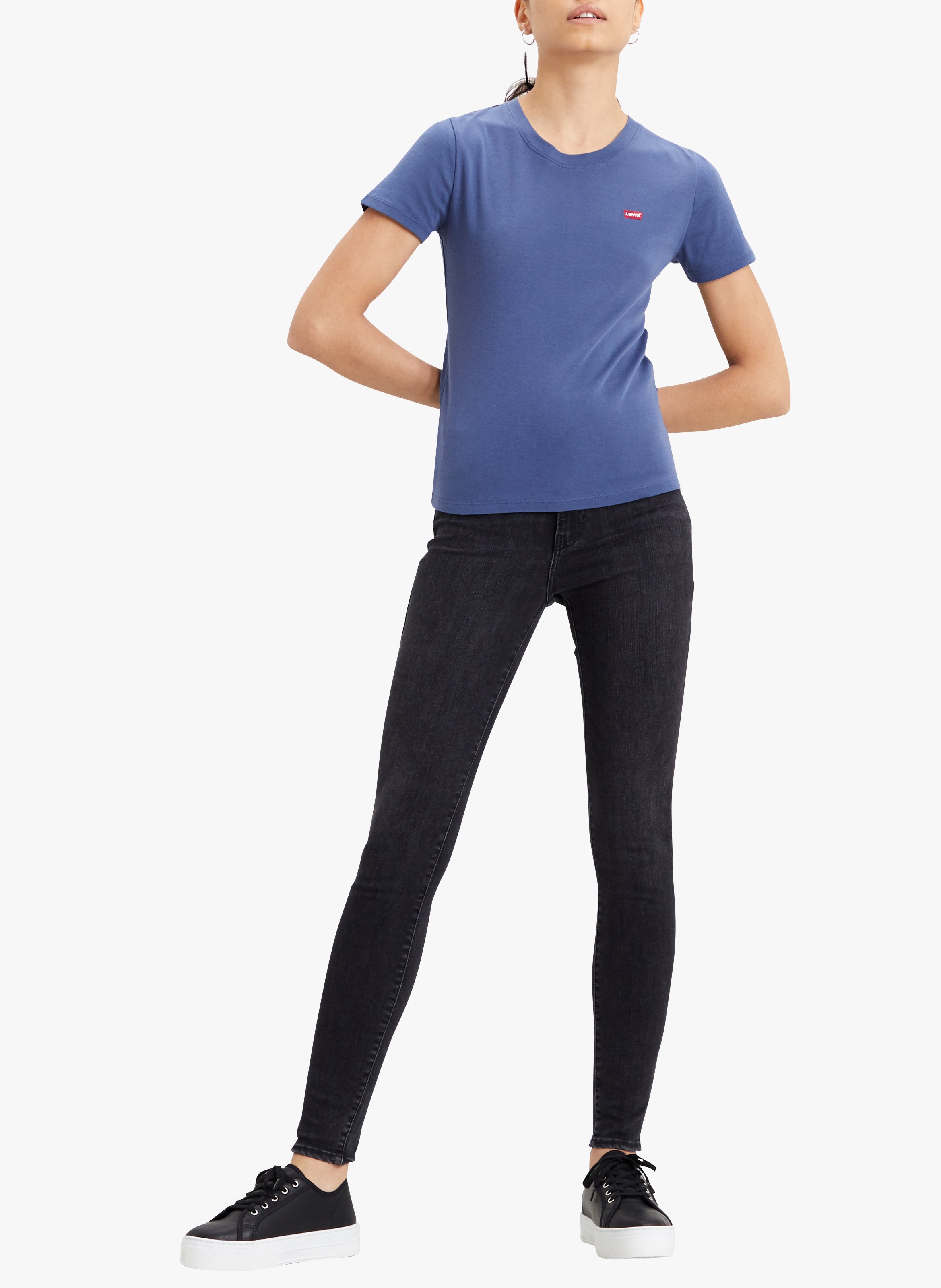 Jean skinny taille haute LEVI'S Noir