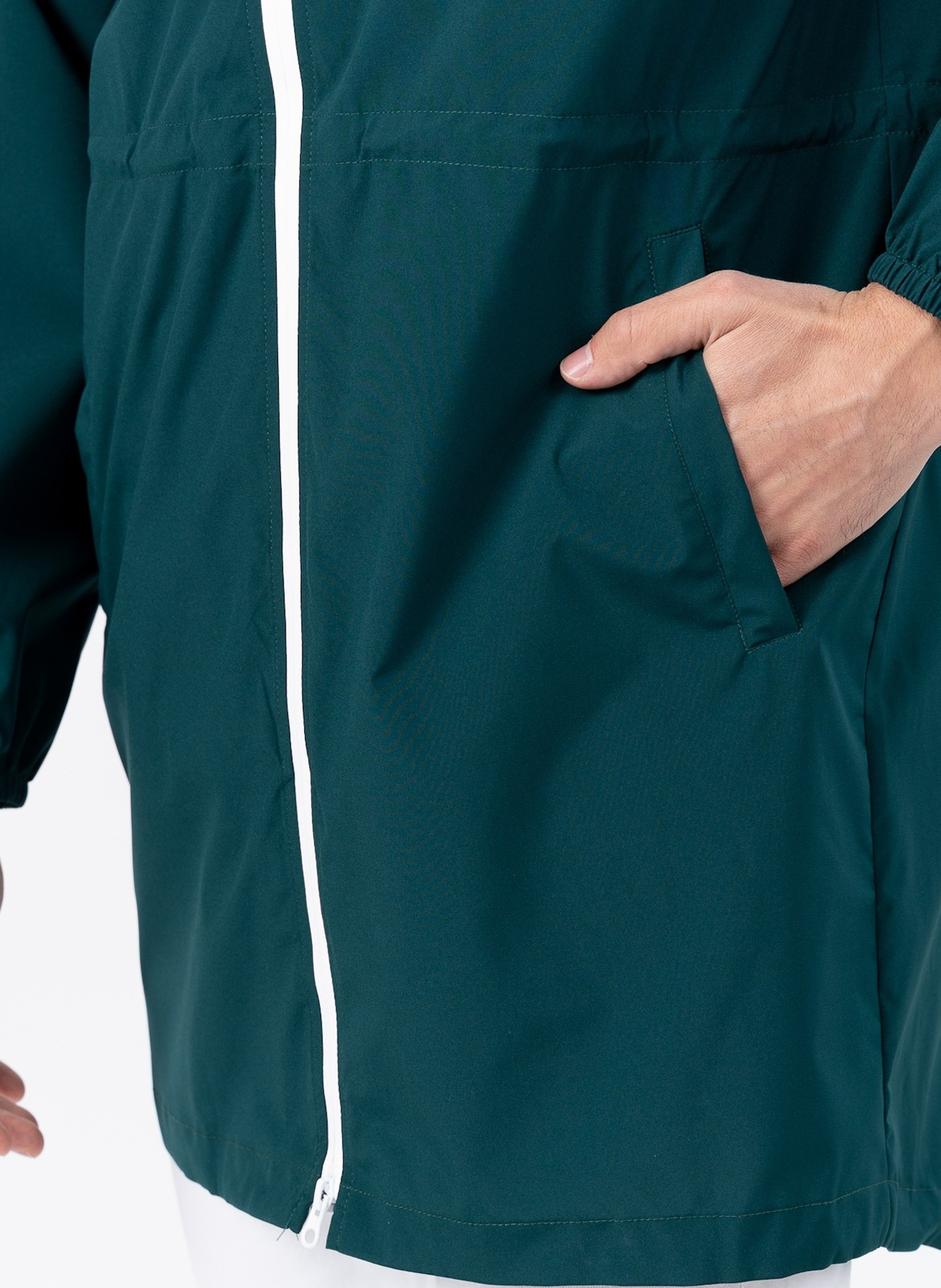 Imperméable long à capuche convertible FLOTTE Vert