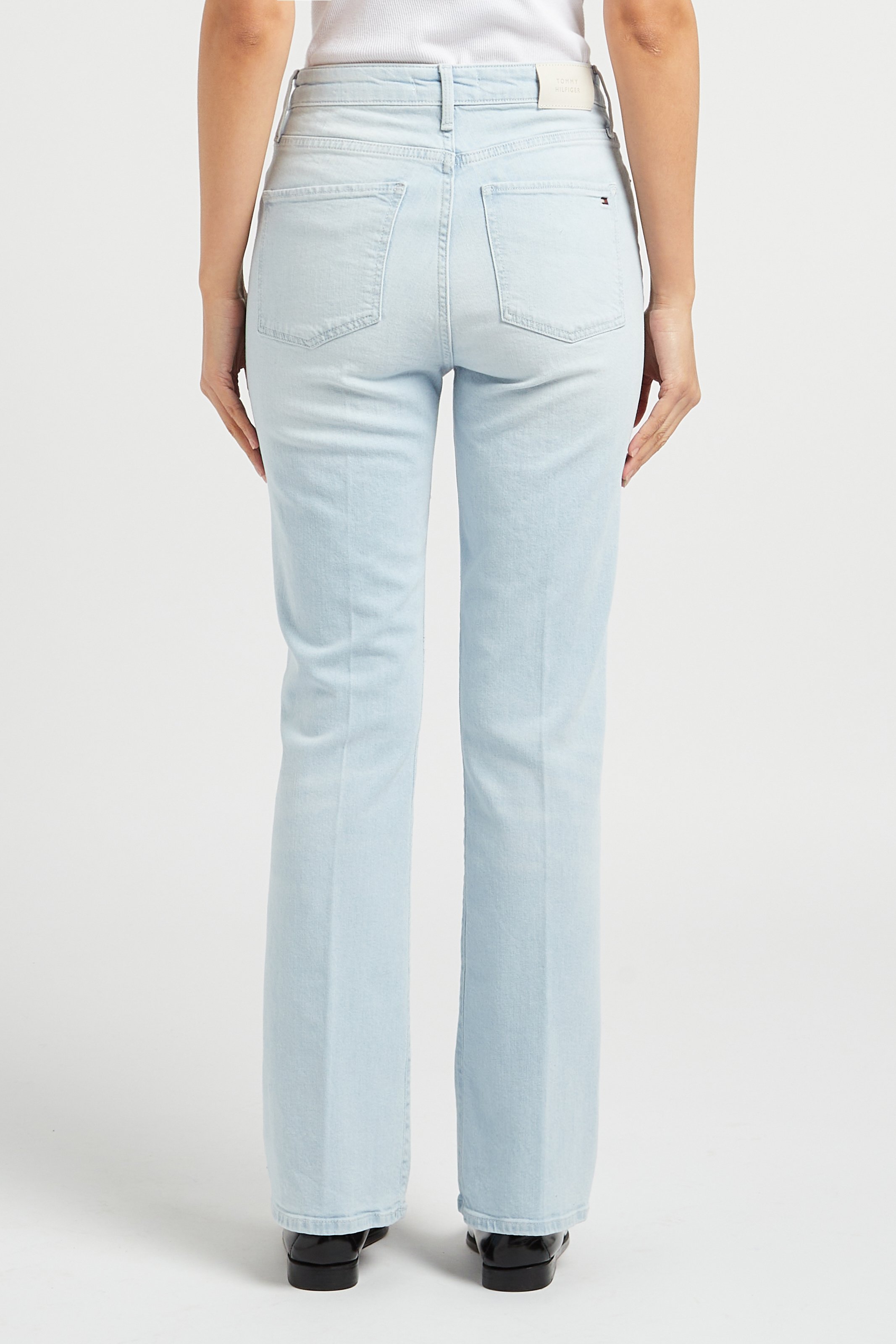 Jean boot-cut en coton TOMMY HILFIGER Jean Délavé