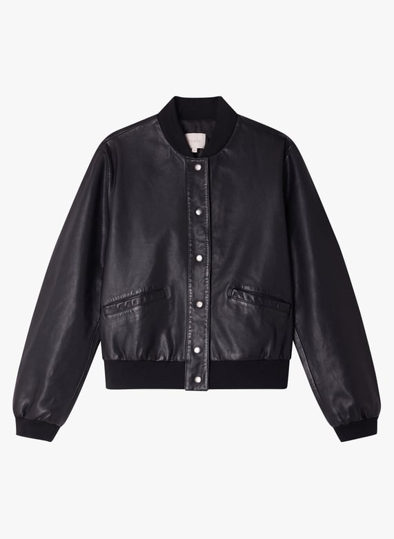 Blouson Teddy Teddy Balibaris Blouson Col Teddy En Cuir Bess Noir