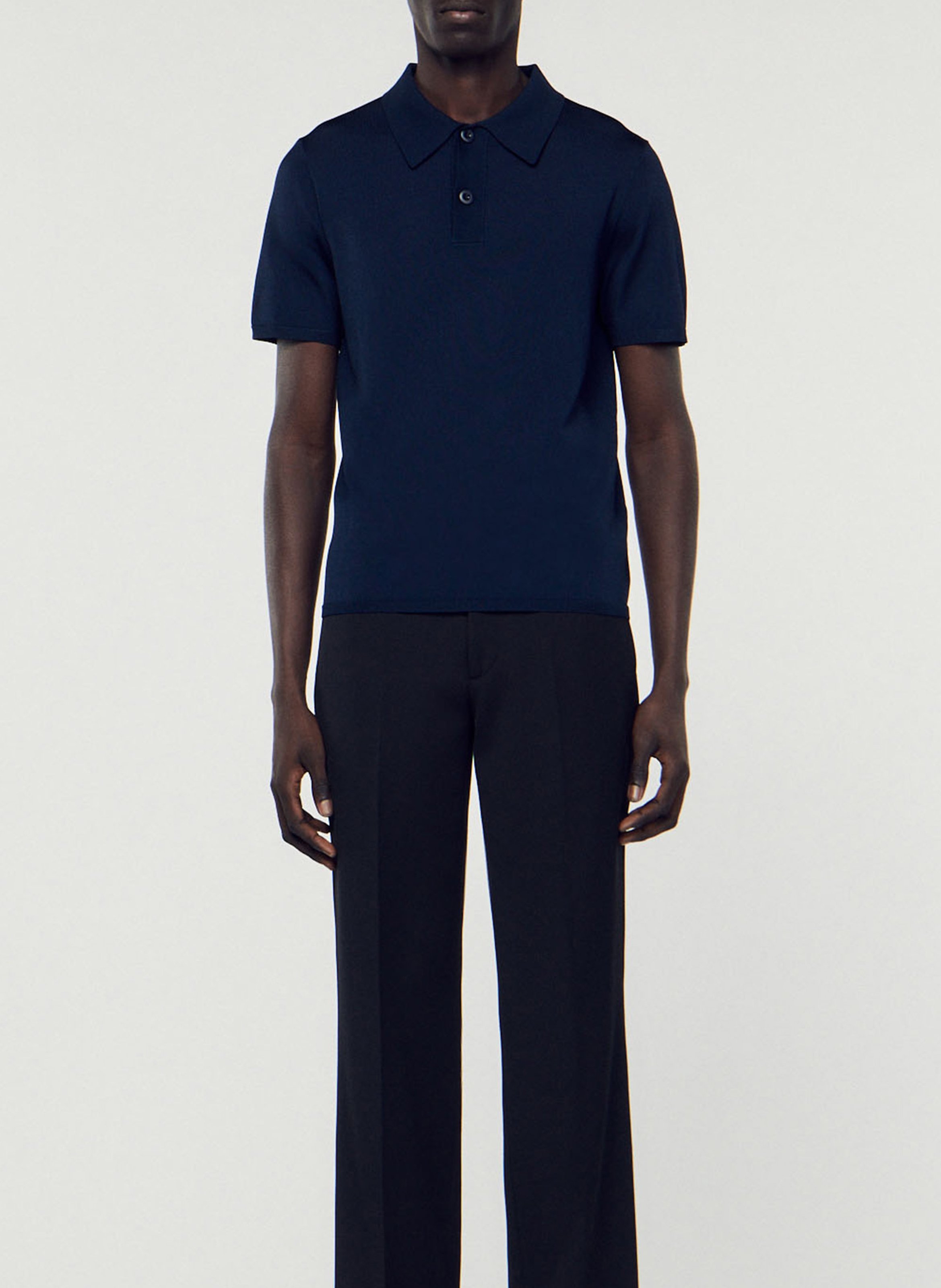 Polo regular fit  SANDRO Bleu