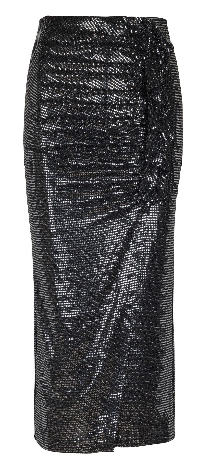 Asymmetrical sequin skirt SUNCOO Silver